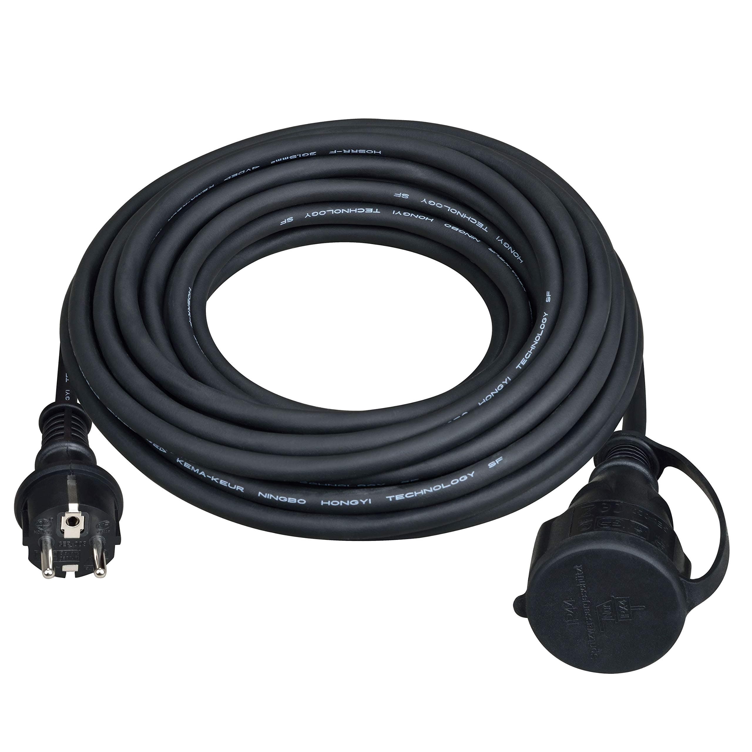 Masterplug EXF1016RN7251IP-PX Rallonge électrique, 3000 W, 230 V, Noir, 10 m