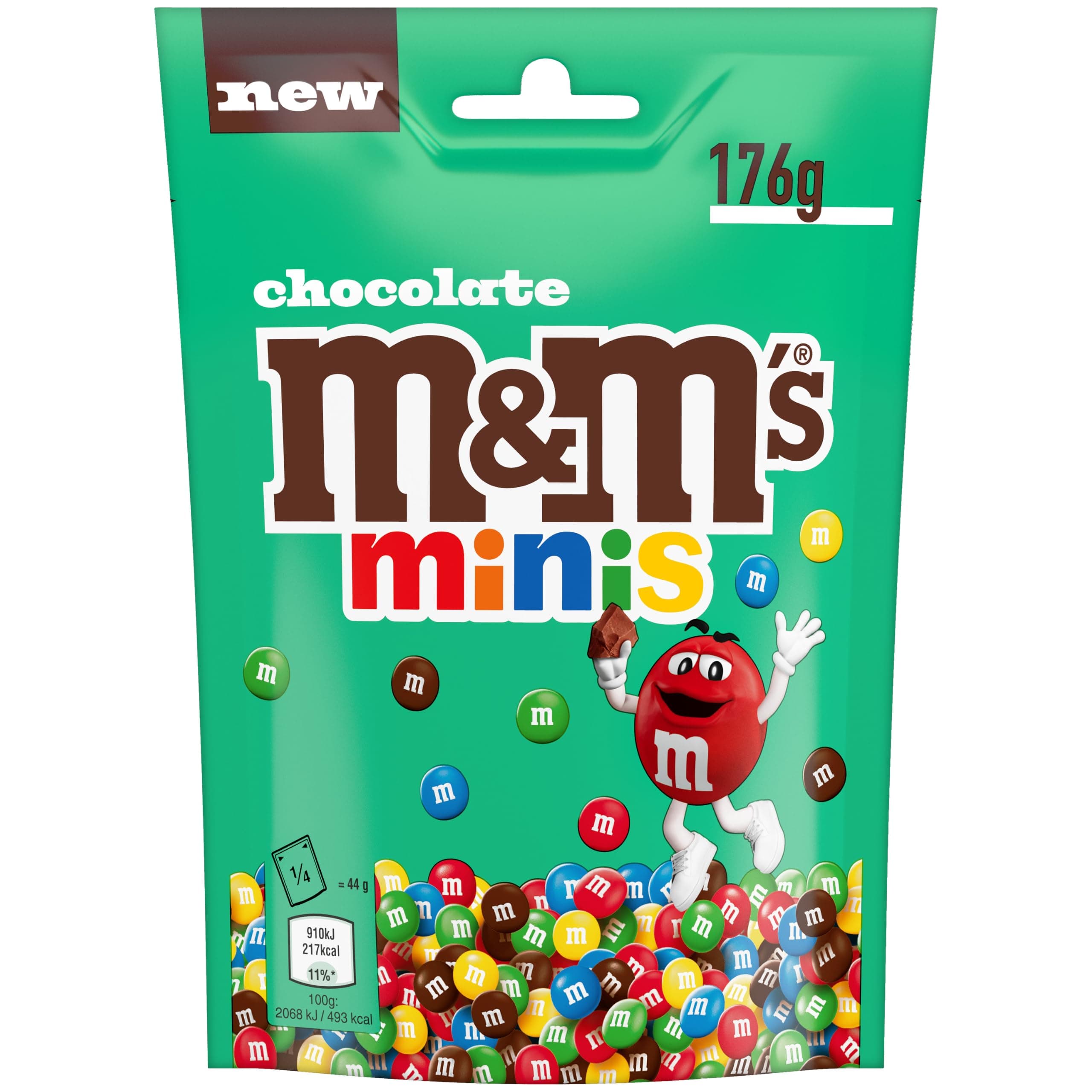 M&M's Minis Bolitas De Colores Chocolate Con Leche Crujientes Bolsa 176g | Grageas De Chocolate Con Leche En Formato Miniatura Ideales Para Decorar Postres Y Compartir En Familia