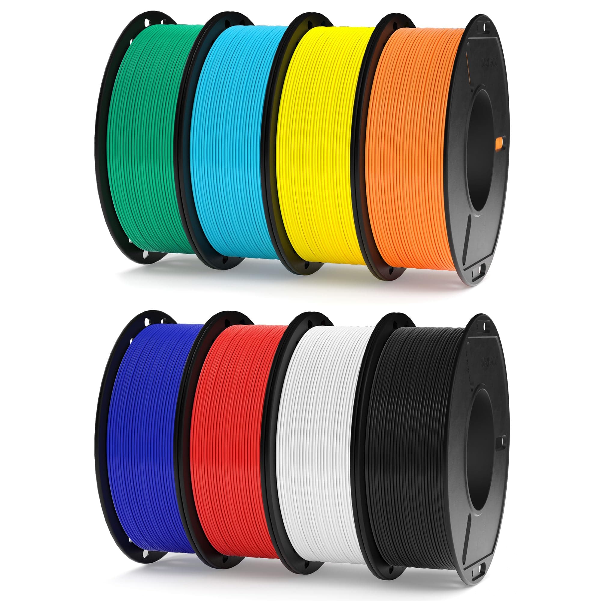 ELEGOO Filamento PLA + 1.75 8*250g Multicolor | PLA Plus para Impresora 3D, Precisión Dimensional +/- 0.02mm, Carrete de Filamento 3D, para Mayoría Impresoras 3D