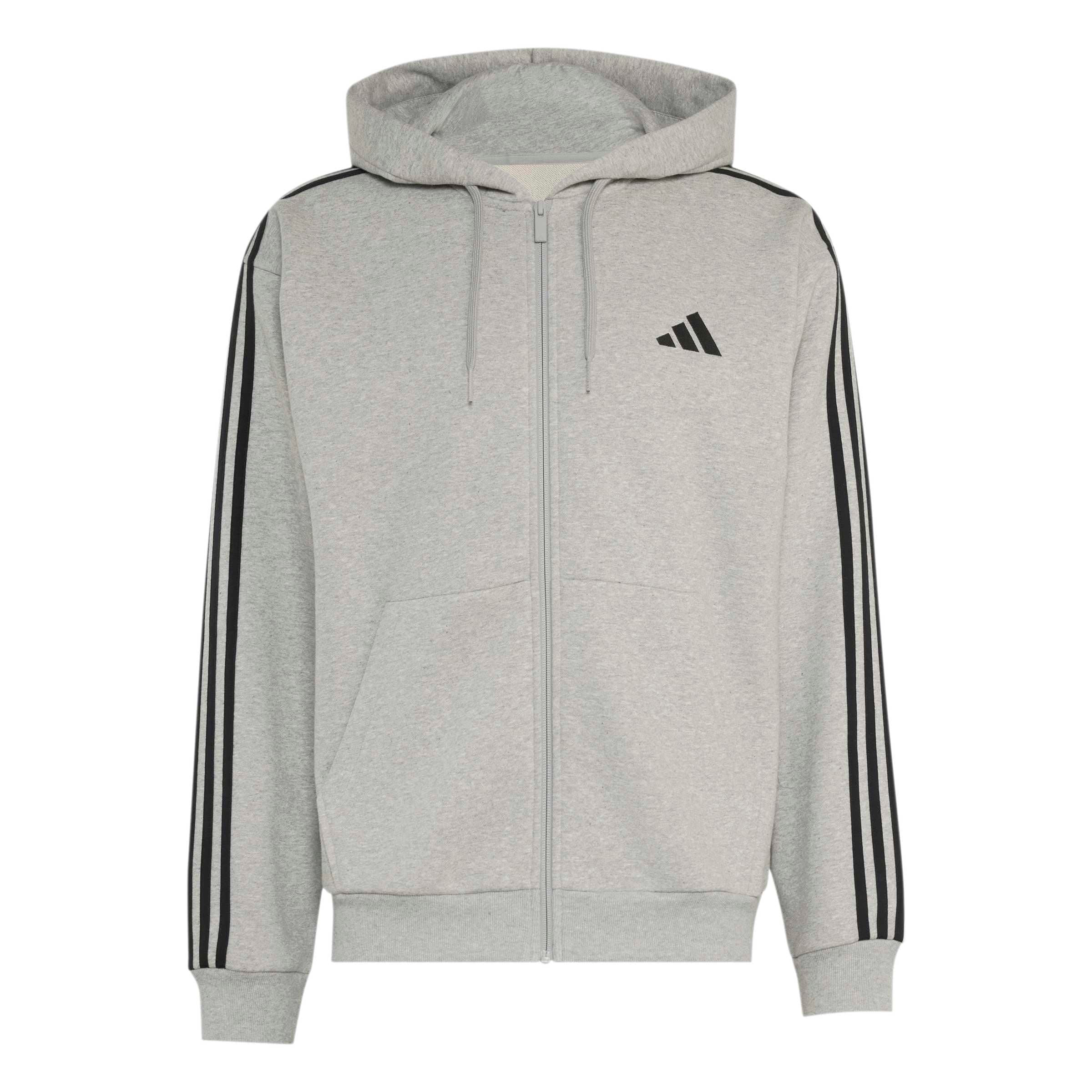 adidas Men's Chaqueta con Capucha Essentials 3-Stripes de Felpa y Cierre de Cremallera