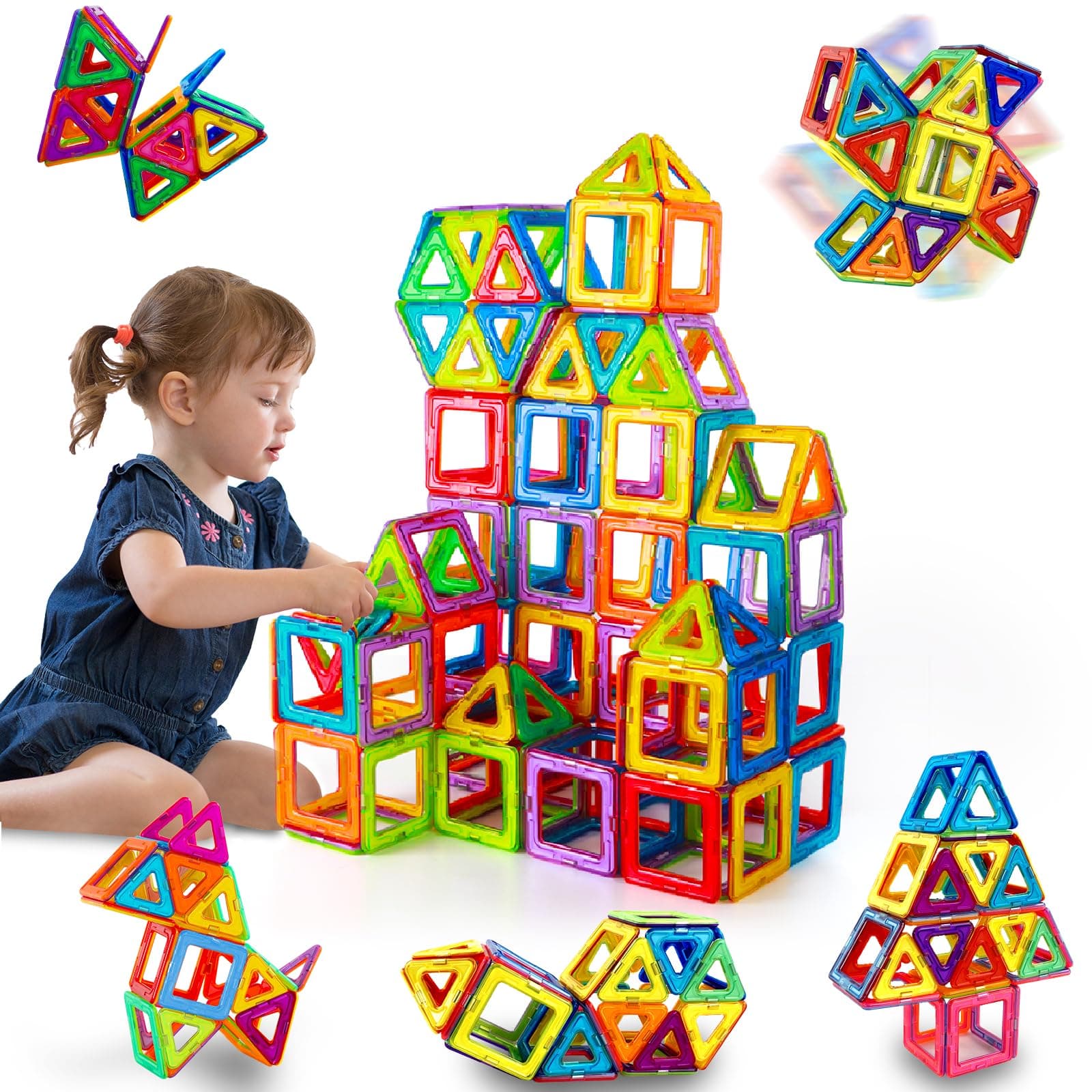 38 pezzi blocchi magnetici da costruzione magnetici gioco magnetico per bambini 3 4 5 6 anni mattoncini magnetici gioco magnete montessori giocattolo a partire da 3 4 5 6 anni regalo di compleanno