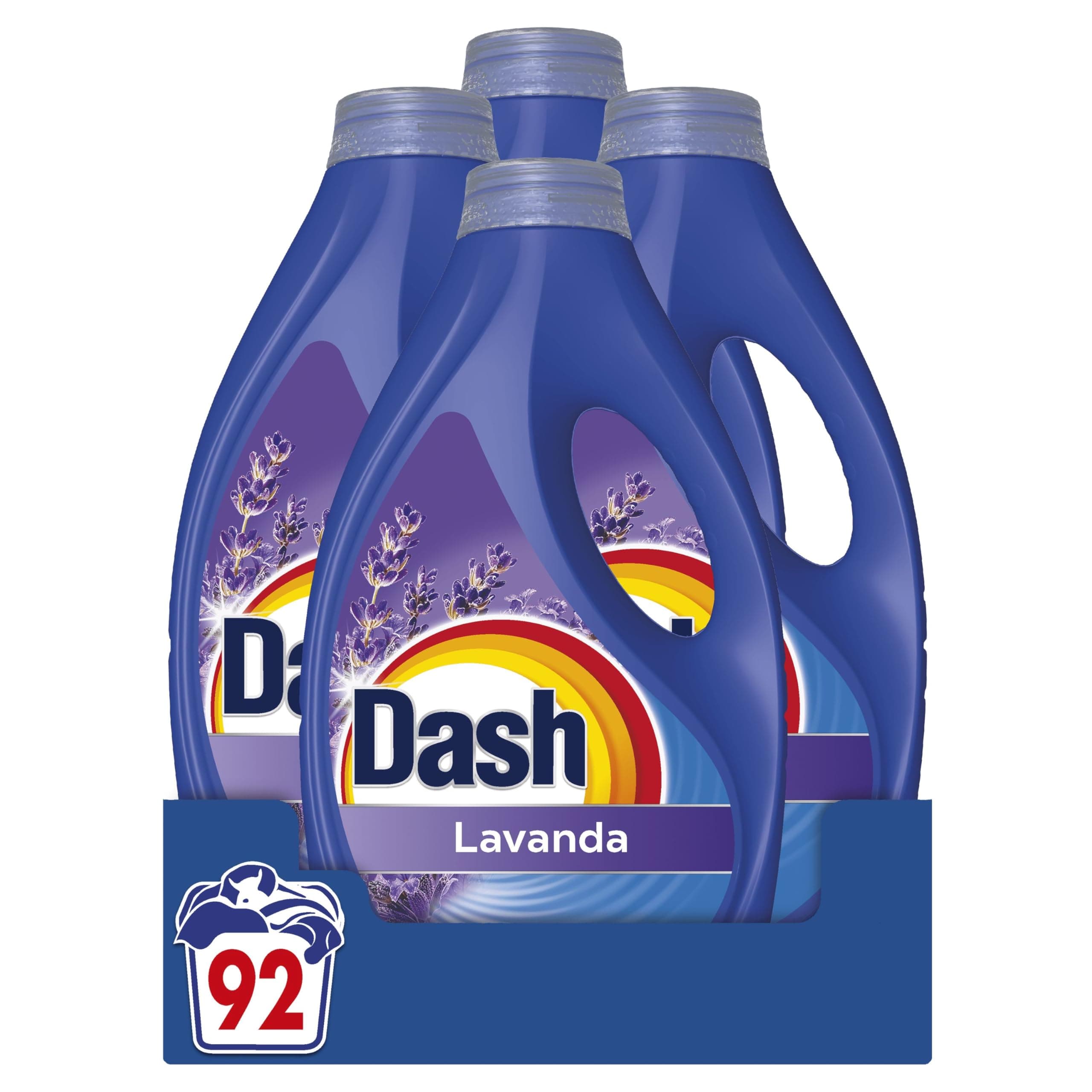 Dash Detersivo Liquido Lavatrice, 92 Lavaggi, Lavanda, Rimuove Le Macchie, Igienizza, Dona Freschezza, Brillantezza Per I Capi