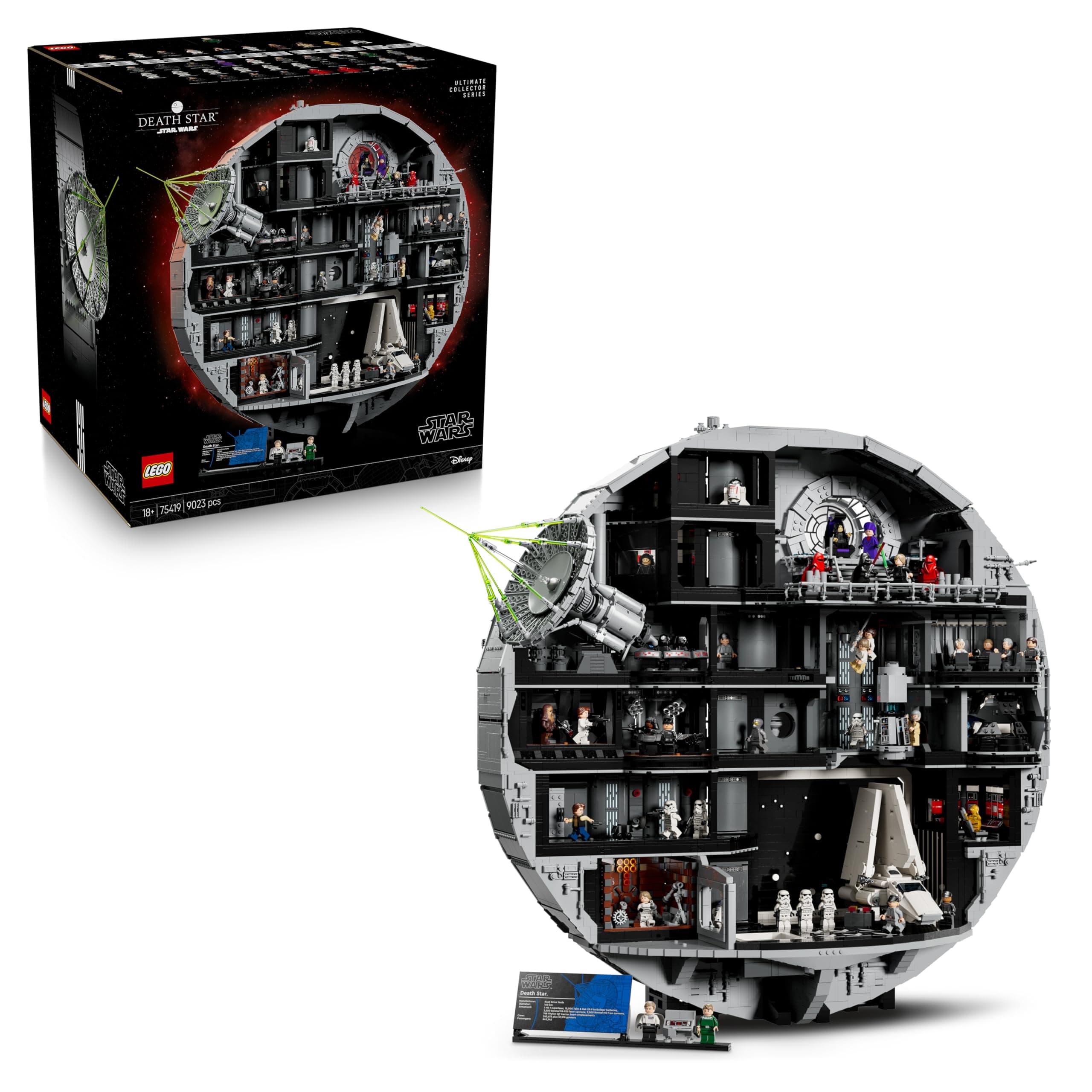 LEGO Star Wars 75419 L'Étoile de la Mort - Set de Construction Collector pour Adulte - Maquette Interactive avec 36 Minifigurines dont Luke Skywalker & Dark Vador - Cadeau pour Fans d'Un Nouvel Espoir