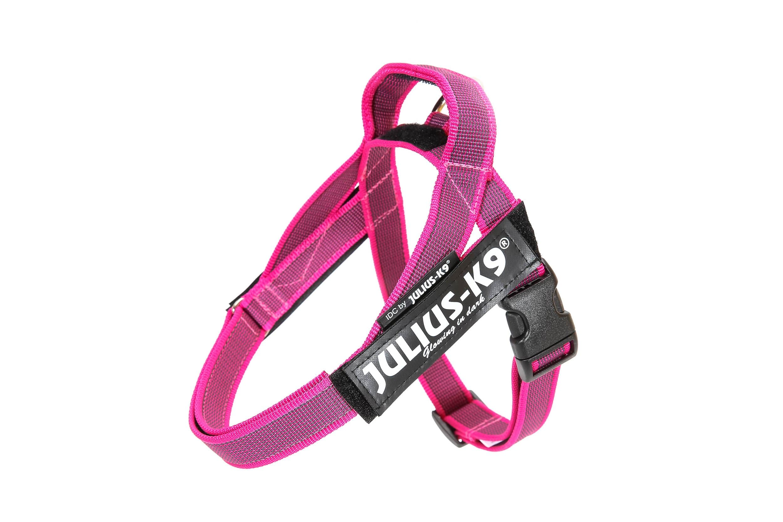 Julius-K9 Pettorina a Fascia Color & Gray, Taglia Mini-Mini, Rosa/Grigio