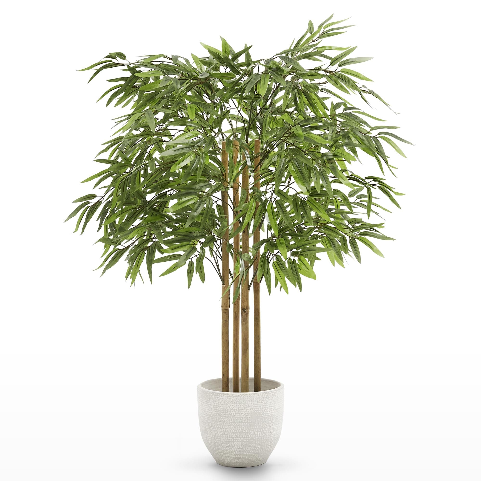 MAIA SHOP Bambú Artificial 105 cm con Cañas Naturales, Planta Artificial Realista de Interior para Decoración de Hogar, Oficina, Hotel o Eventos, Árbol Decorativo Verde