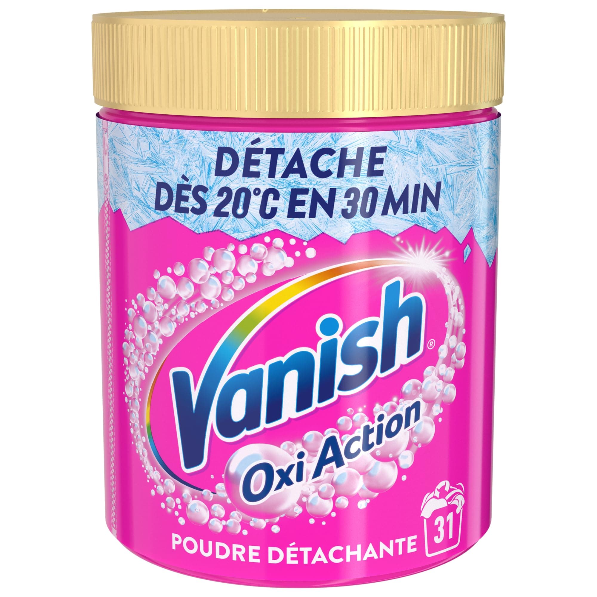 Vanish Oxi Action Booster de Lavage - Détachant Textile et Anti-décoloration - Poudre 940g