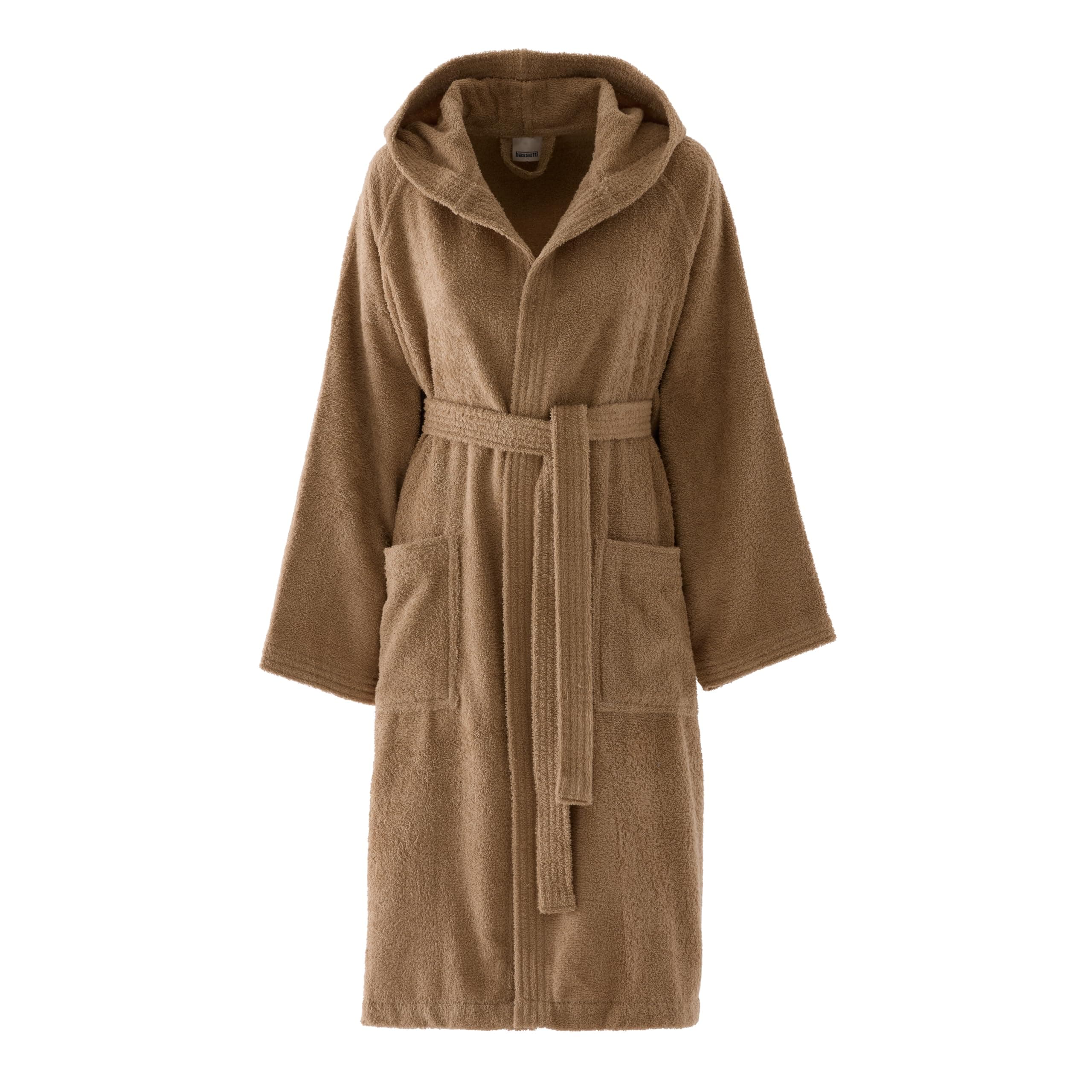 Bassetti Accappatoio Con Cappuccio, 100% Cotone, Adulto Uomo Donna Unisex, In Spugna Morbido Assorbente Resistente E Lavabile In Lavatrice