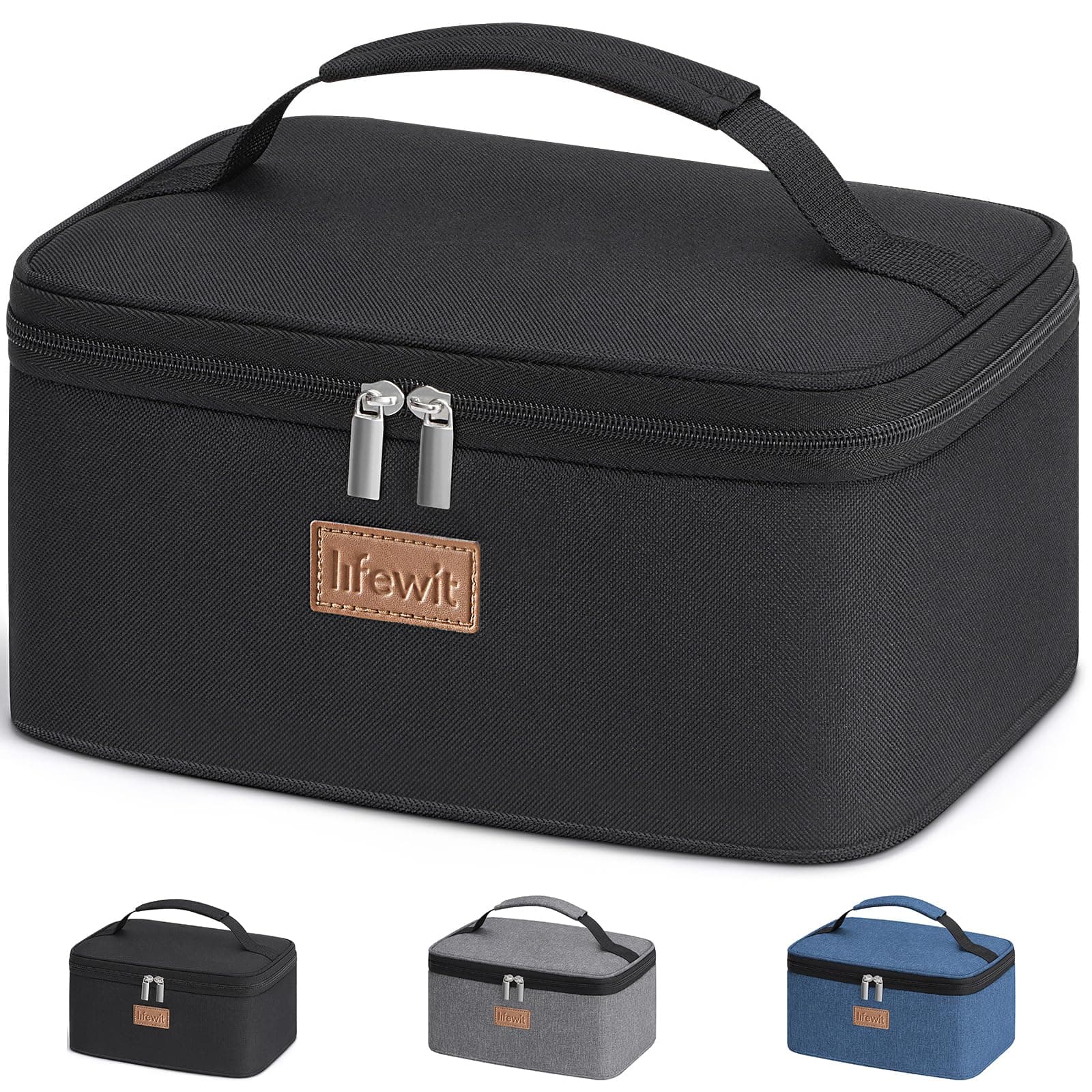 Lifewit Kühltasche Klein Isolierte für Männer Frauen, Faltbar Lunchbox Lunchtasche Isoliertasche Tragbare Kühlbox für Herren Damen für Picknicks Arbeit, Schwarz 6L