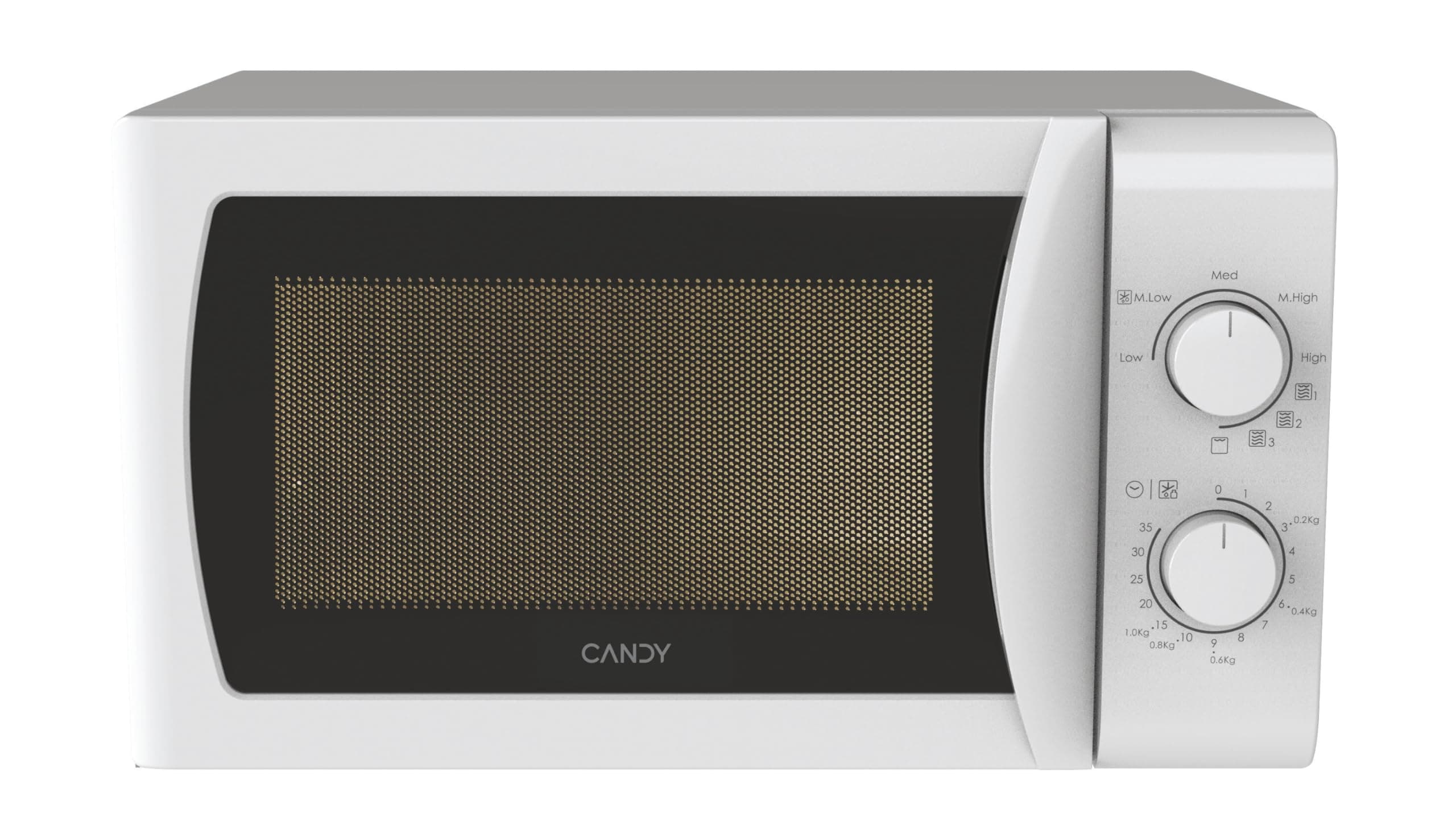 Candy Idea Forno a Microonde con Grill, 20 Litri, 700W, 5 Livelli di Potenza, Programma Defrost, Timer e Segnale di Fine Cottura, Libera Installazione, 43,95 x 35,75 x 25,82 cm, Bianco - CMG20SMW