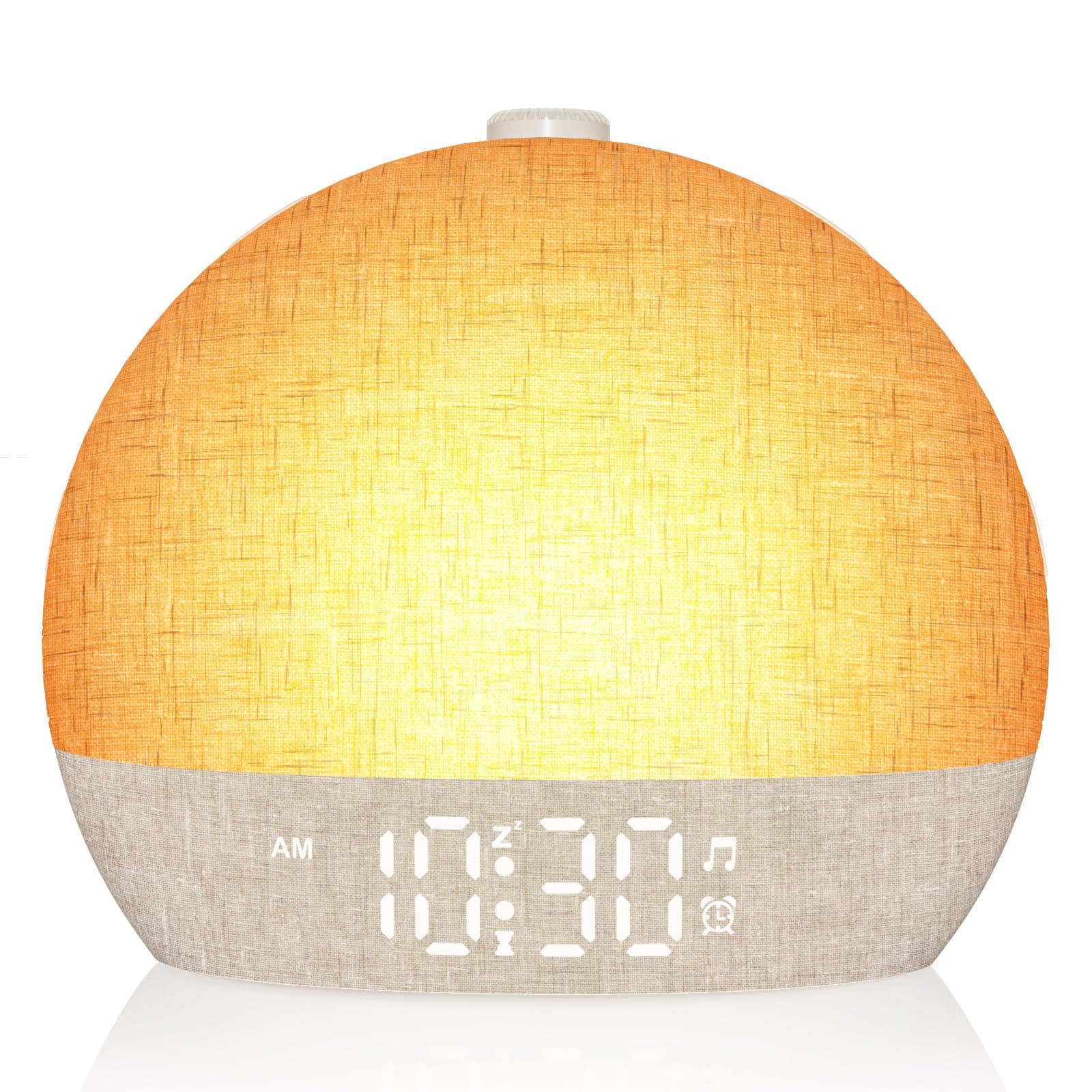 Réveil Lumineux Simulateur d'Aube, Reveil Matin avec 7 Sonneries, Lampe de Chevet 20 Niveaux de Luminosité, 30 Sons Naturels, Snooze, Minuteur, 12 Couleurs Réveil Lumière Veilleuse pour Enfant/Adulte