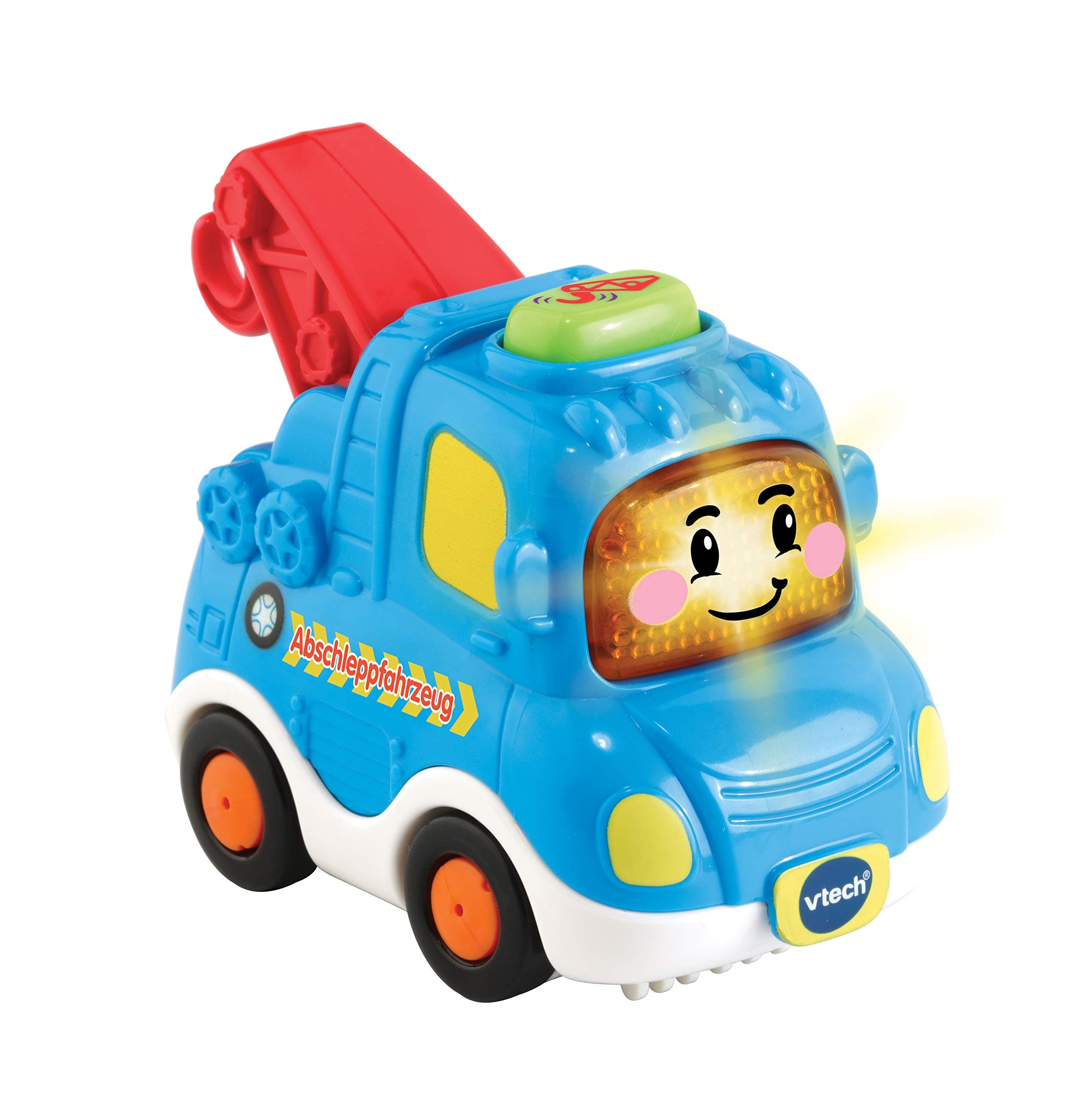 Vtech TUT TUT Baby Flitzer - Abschleppfahrzeug – Spielzeugauto mit Musik, aufleuchtender Taste, spannenden Sätzen und Geräuschen – Für Kinder von 1-5 Jahren