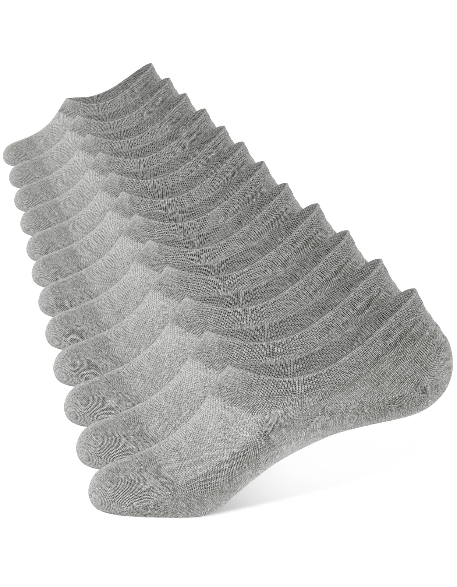 CLOSEMATE 6 Paia Fantasmini Uomo Donna Calzini Invisibili Estivi in Cotone Antiodore con Maglia Traspirante Antiscivolo con 3 Strisce in Silicone Calze Corte Basse Sportive