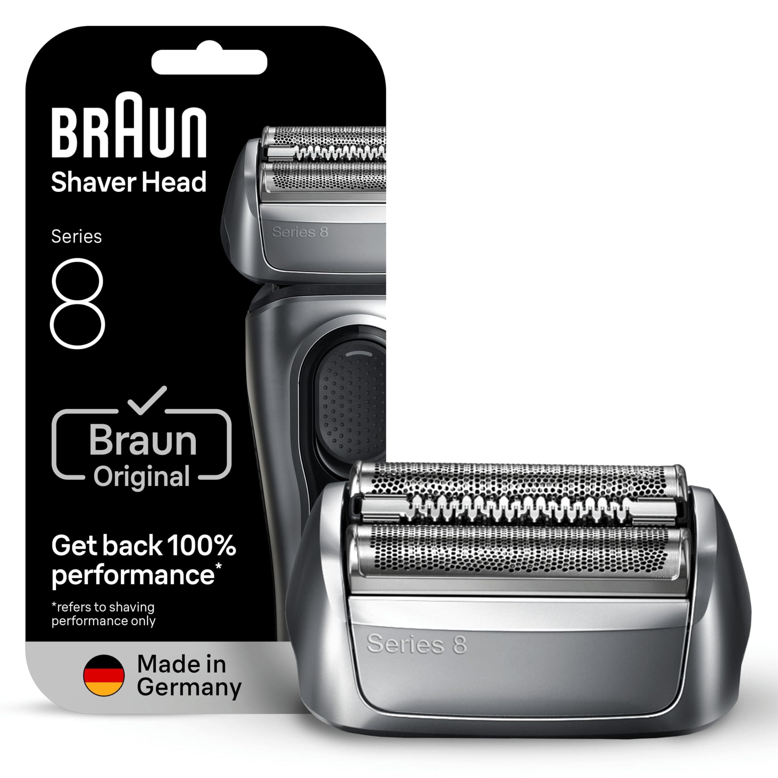 Braun Serie 8 83M, Testina Braun Serie 8 ORIGINALE Per Rasoio Elettrico Barba, Recupera il 100% delle Prestazioni Del Tuo Regolabarba Uomo, Compatibile con i Rasoi Series 8