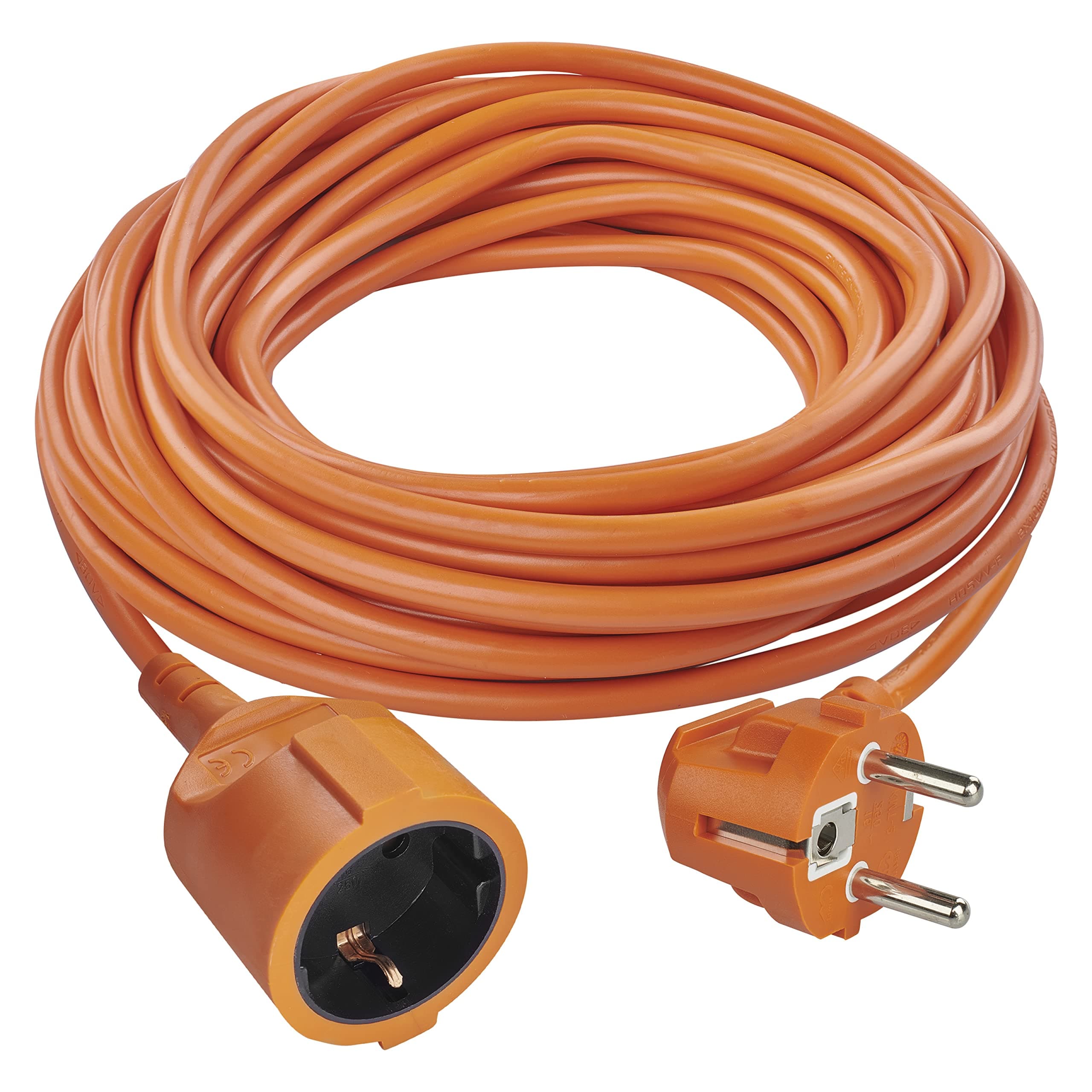 EMOS - IP20 Verlängerungskabel 20m - 1 Schuko-Steckdose - 230 V, 16 A, 3680 W - hochwertige PVC-Isolierung - H05VV-F3G 1,5 mm² - erhöhter Berührungsschutz - für Innen - orange