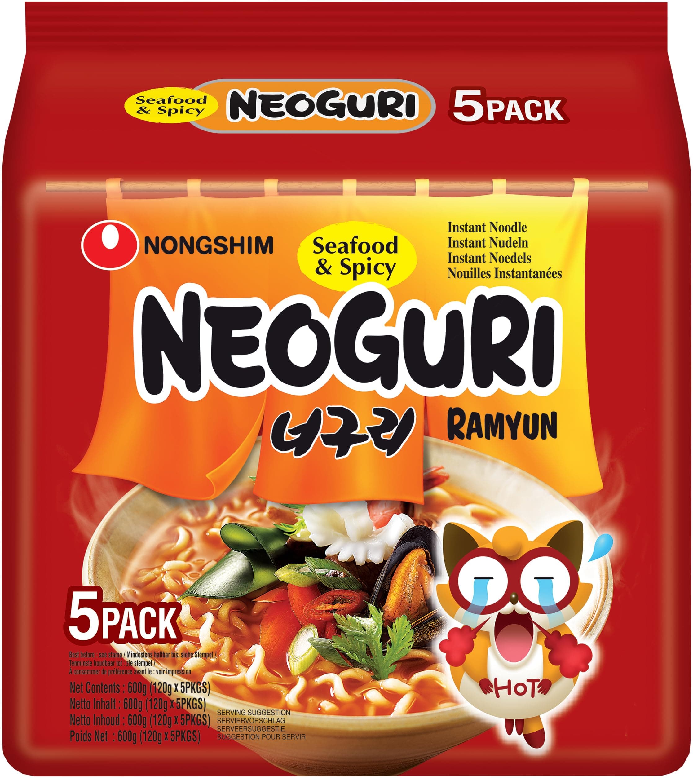 NONGSHIM - Instant Nudeln Neoguri Scharf - (1 X 5 X 120 GR)