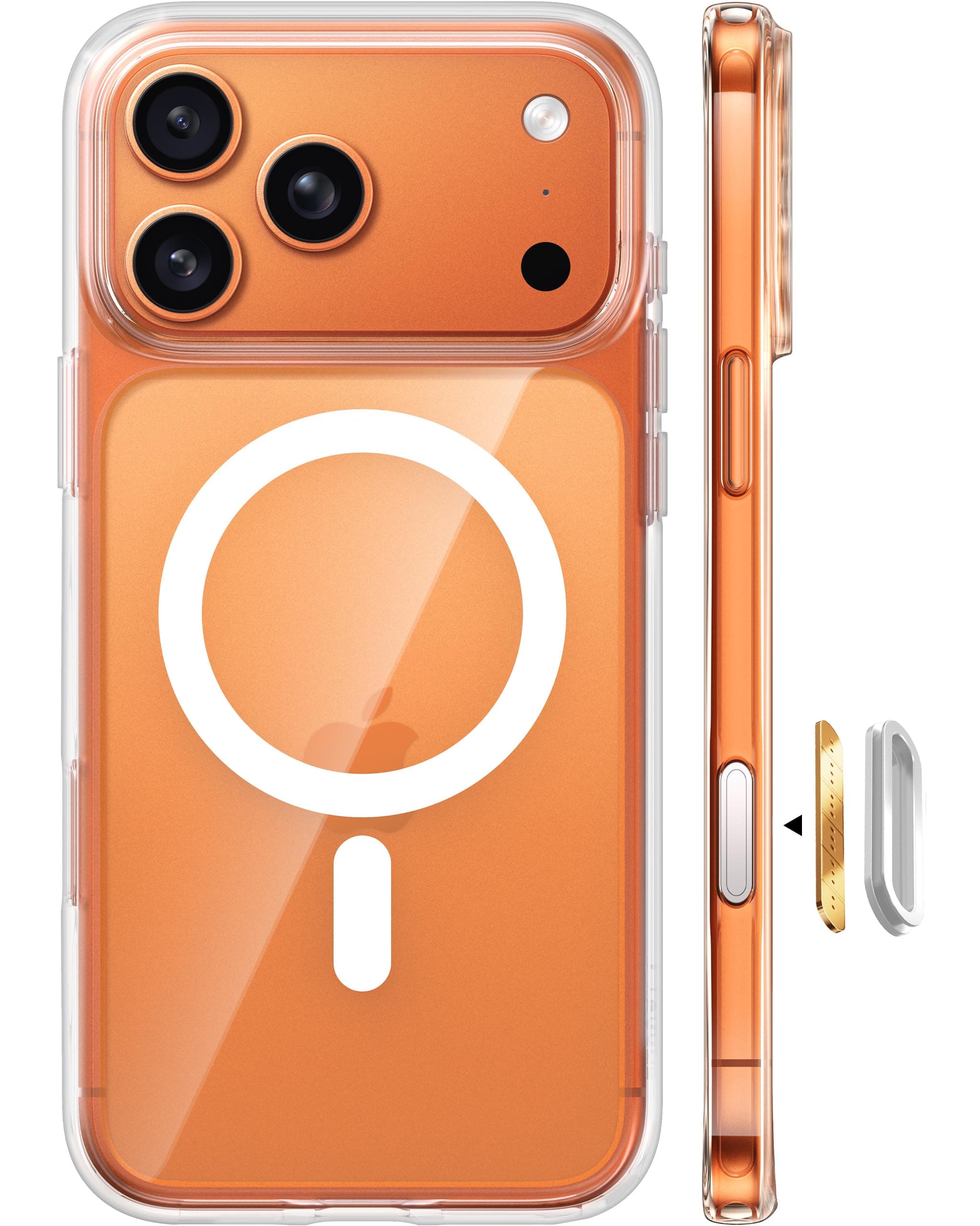 TORRAS Guardian-Mag für iPhone 17 Pro Max Hülle für MagSafe Militärschutz Anti-Vergilbung mit Kamerasteuerung Schutzhülle Glasklar Stoßfest Dünn Handyhülle für iPhone 17 Pro Max Case Transparent