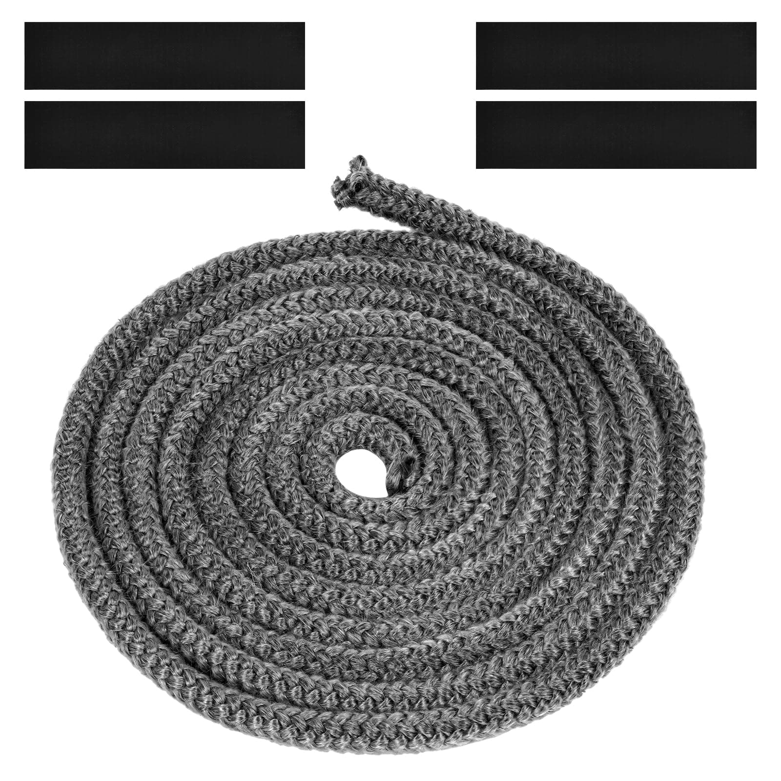 Flintronic Guarnizione per Porta Stufa, Fibra di Corda Ignifuga, Stufa a Pellet, Alta Temperatura, Nastro Isolante in Fibra, per Stufe, Tubi Di Forni, Porta del Forno, Camino(Φ8mm x 3m)