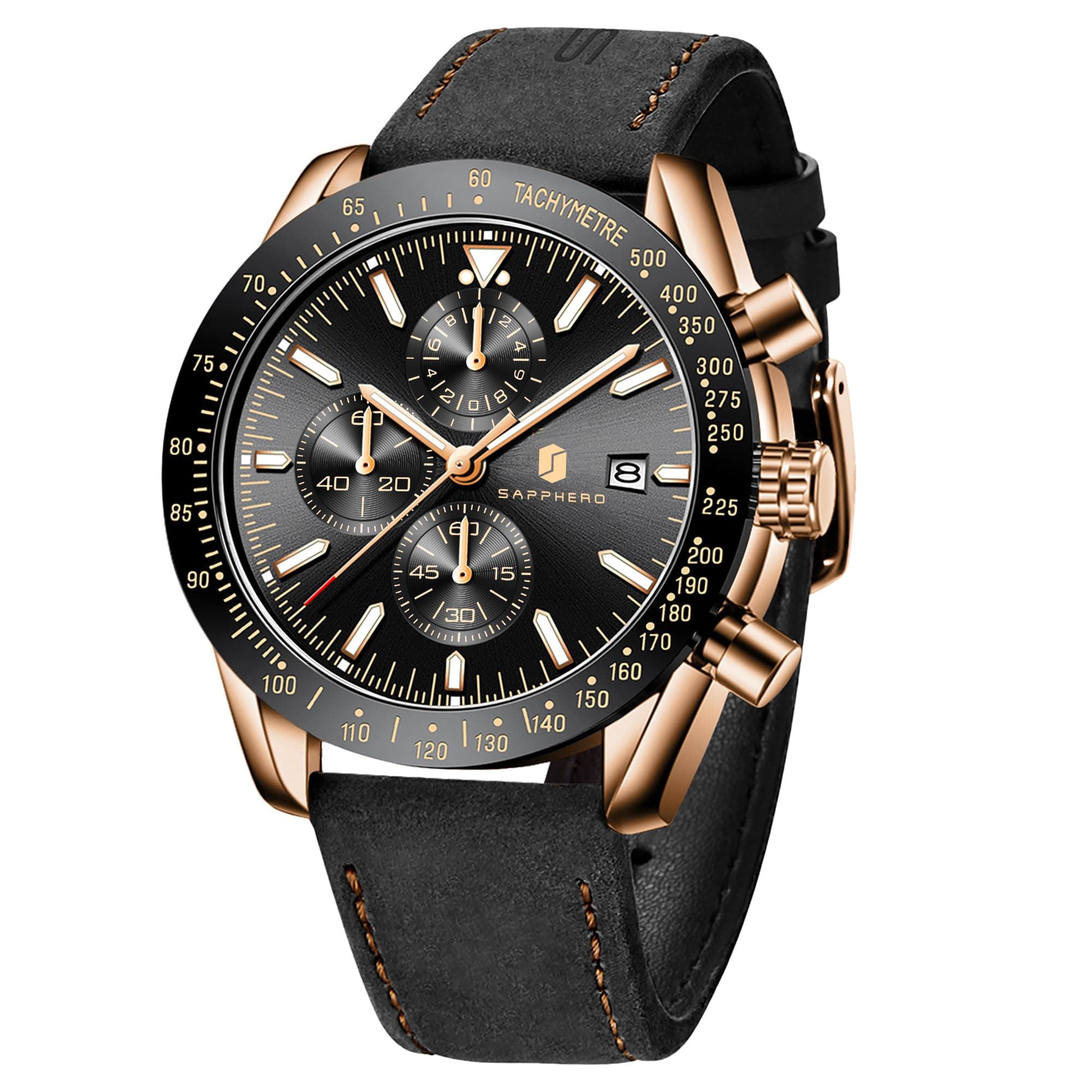 BY BENYAR Relojes Hombre Cronografo Analógico Impermeable Luminoso Fecha Reloj Pulsera Hombre Negocios Casual Diseñador Relojes Elegante Regalo para Hombre