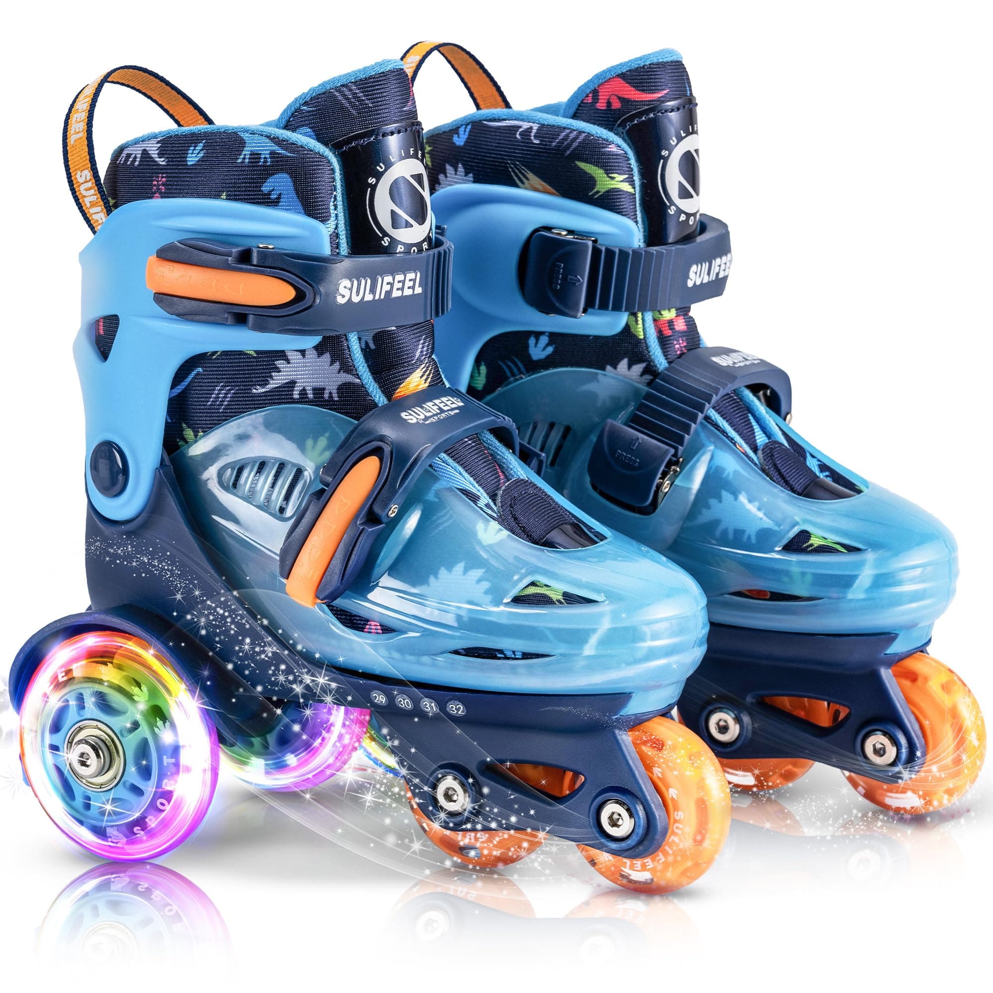 SULIFEEL Patines para Niños Patines Roller Ajustables con Ruedas Luminosas para Niñas y Niños Principiantes