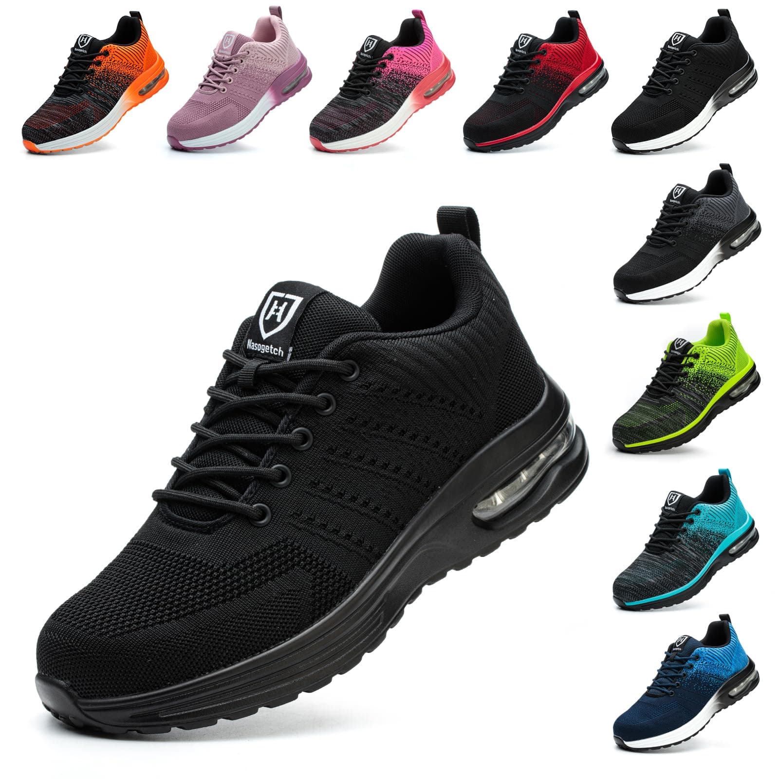 Baofular Scarpe Antinfortunistiche Uomo Donna Leggere Scarpe da Lavoro Comode Scarpe Sicurezza Antiscivolo Traspiranti