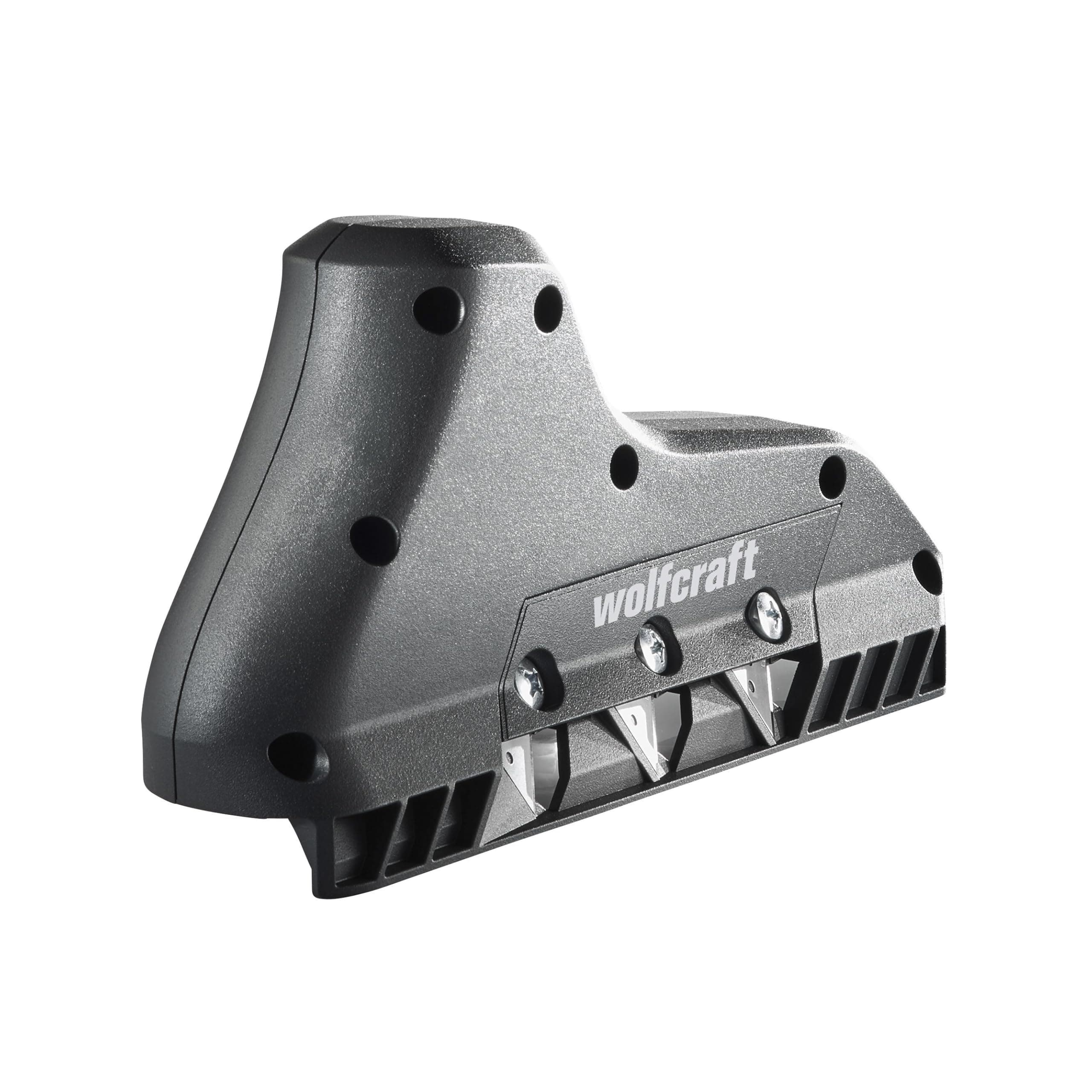 wolfcraft 3-fach Kantenhobel – Trockenbau Hobel mit Dreifachklinge zum Anschrägen von Kanten bei Gipskarton – Für die Plattenstärken 9,5 & 12,5mm - Made in Europe - 4009000