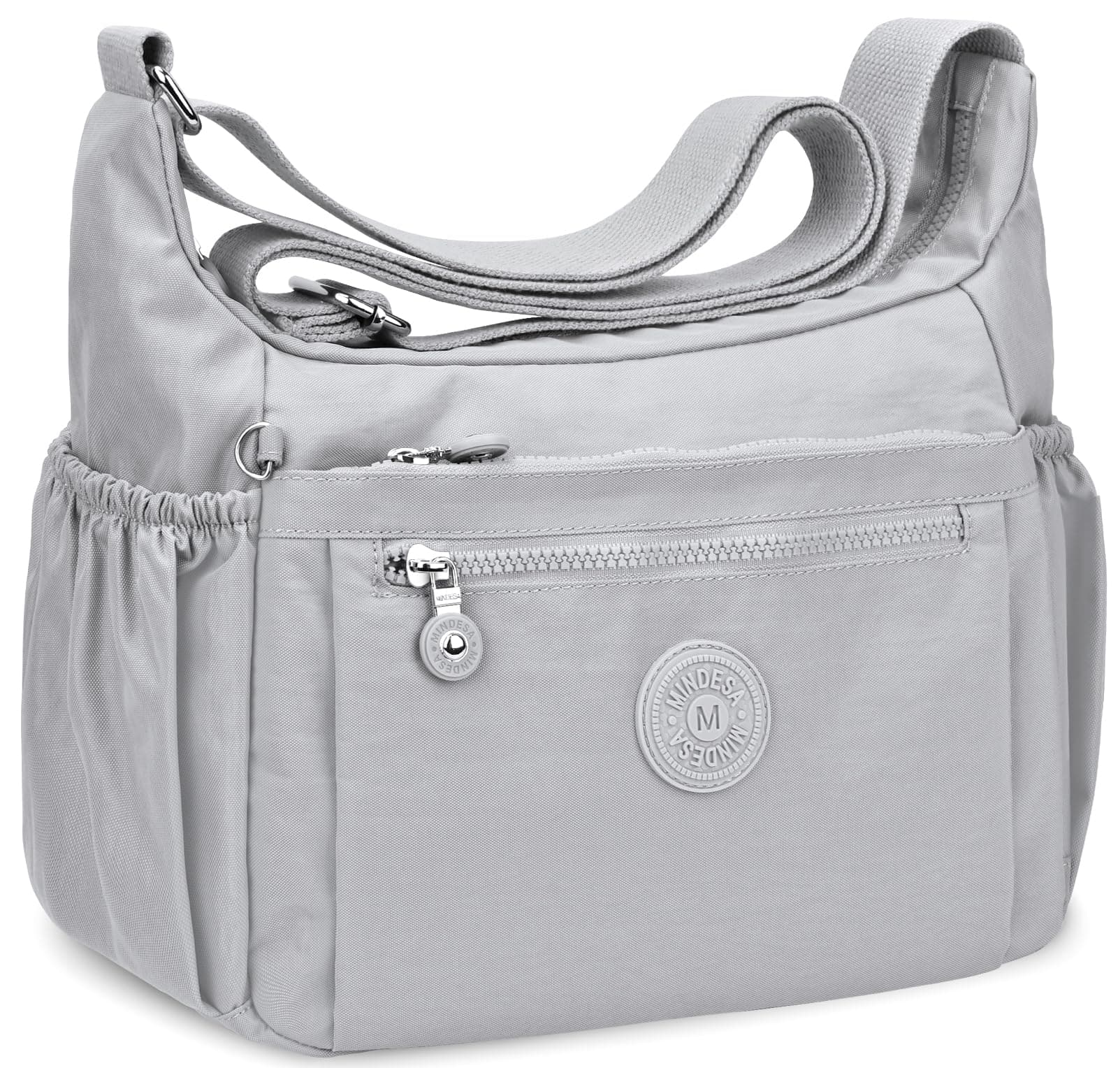 WACCET Bolso Bandolera Mujer Grande, Bolso de Hombro Nylon Impermeable con Correa Ajustable Bolsos Bandolera Mujer con Múltiples Bolsillos Bolso Crossbody Mujer Casual Ligero para Viajes, Trabajo