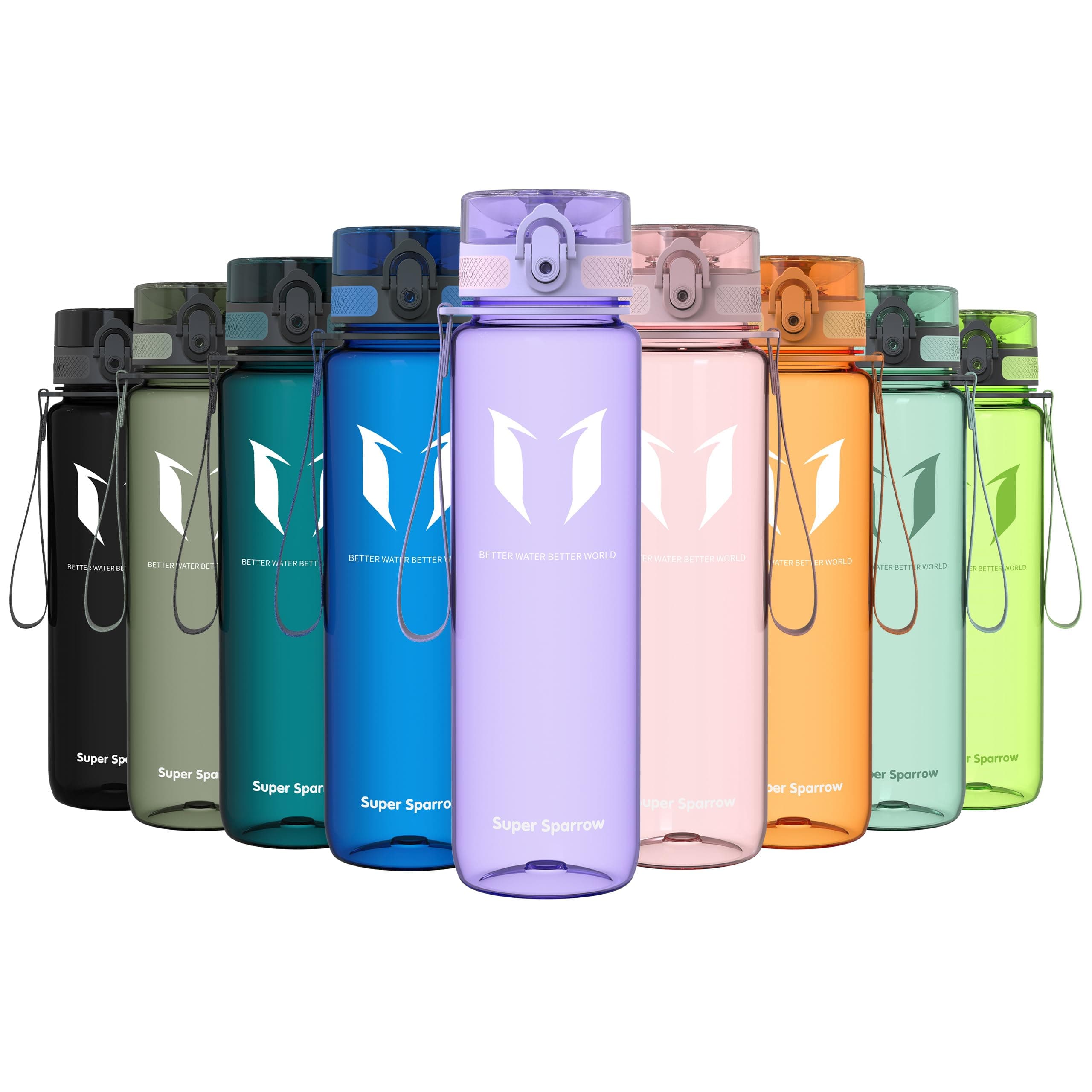 Sparrow Borraccia Sportiva 500ml/750ml/1L - Senza BPA - Tritan Bottiglia