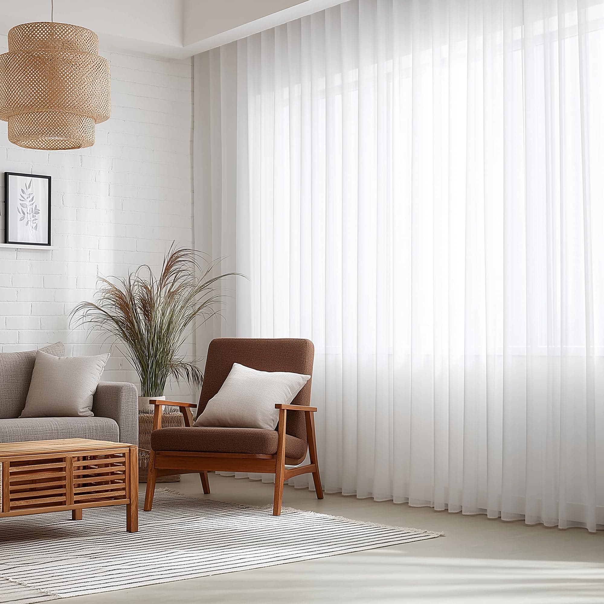 PONY DANCE Extra Breite Vorhänge 750x245 cm (HxB) 1 Stück, Weiße Voile Gardine Transparenter Vorhang mit Kräuselband, Leichte & Luftige Fensterdekoration für Wohnzimmer/Schlafzimmer/Hotel