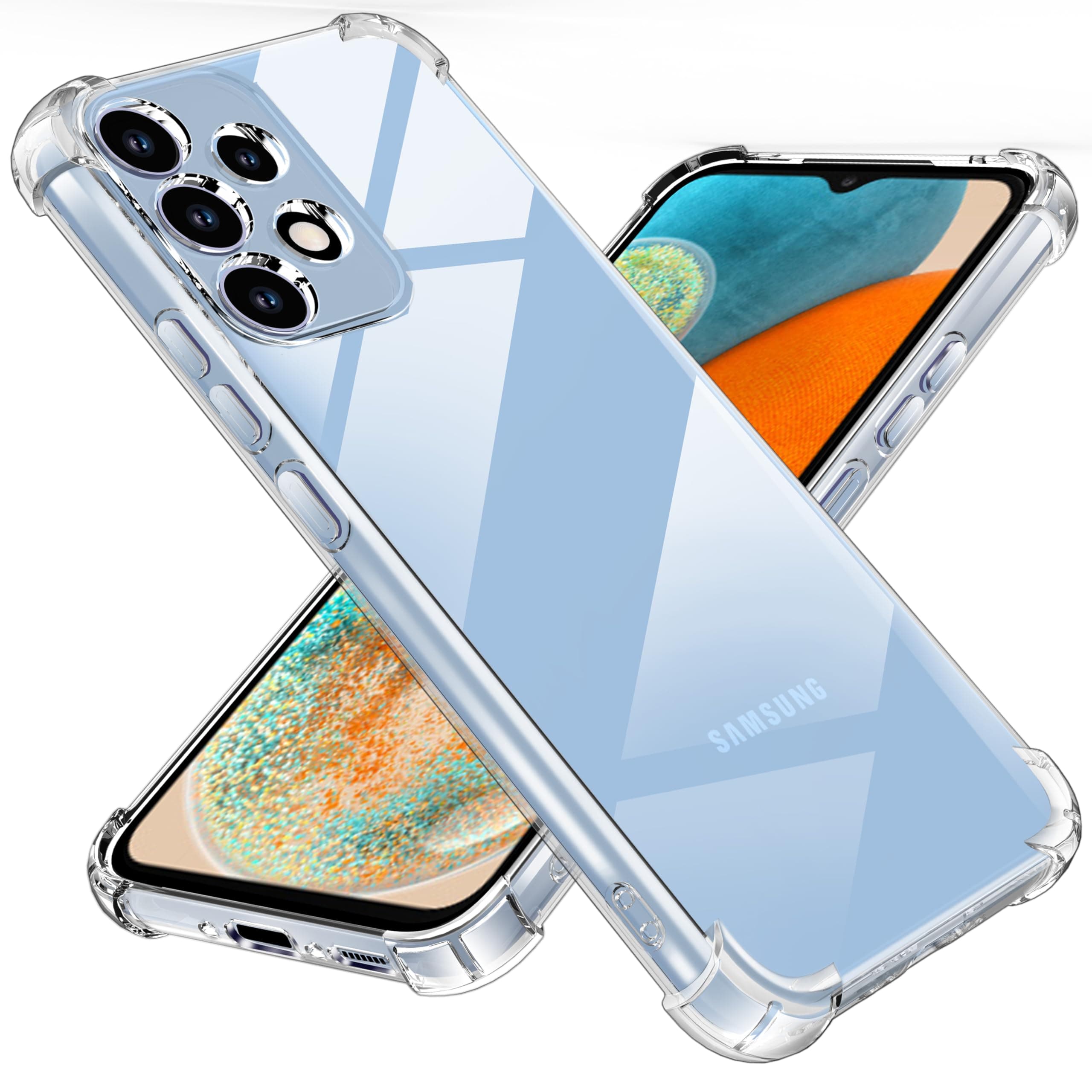Tentoki Coque pour Samsung A23 5G, [Coussin d'air Intégré] Anti-Jaunissement Souple TPU Bumper Coque Protection pour Samsung a23 5g, Transparente
