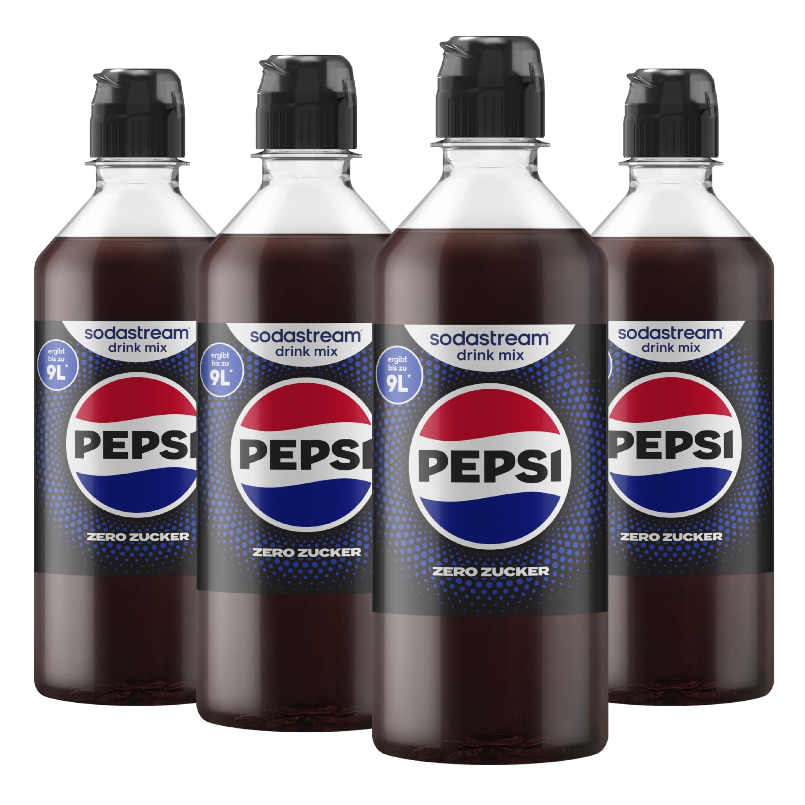 Sodastream drink mix Pepsi Zero Zucker, Cola Sirup, 4er Pack (4 x 440 ml)