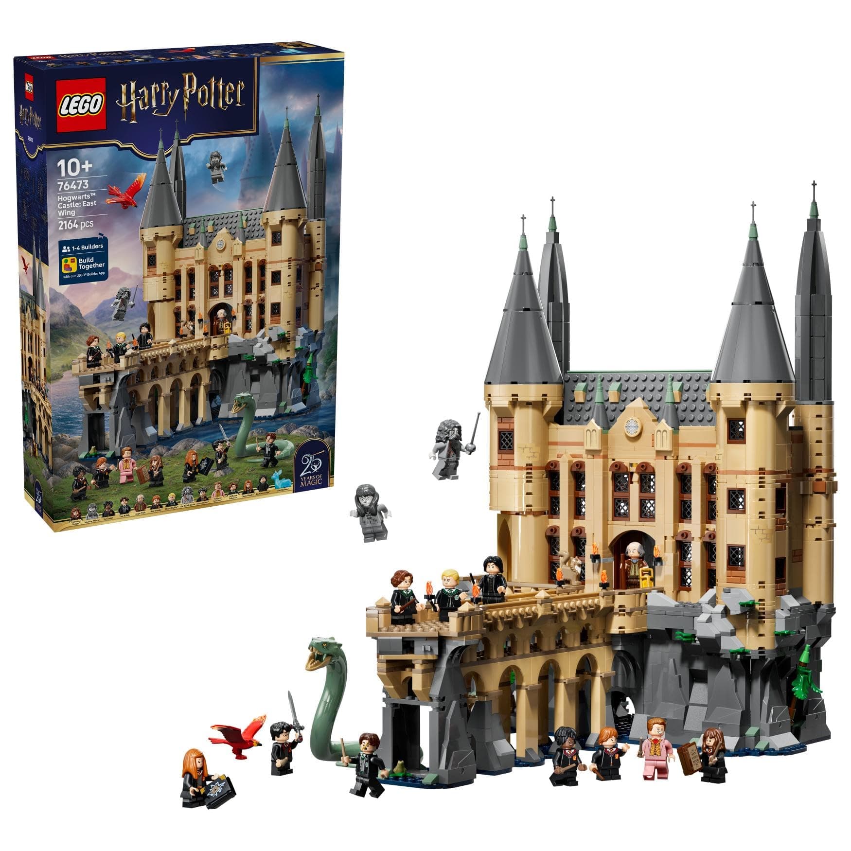 LEGO Harry Potter Le château de Poudlard : l’Aile Est - Jouet - Maquette Miniature - 13 Minifigurines & Patronus Collector - Décoration Chambre d'enfant - Cadeau Garçon, Fille ou Fan dès 10 Ans 76473