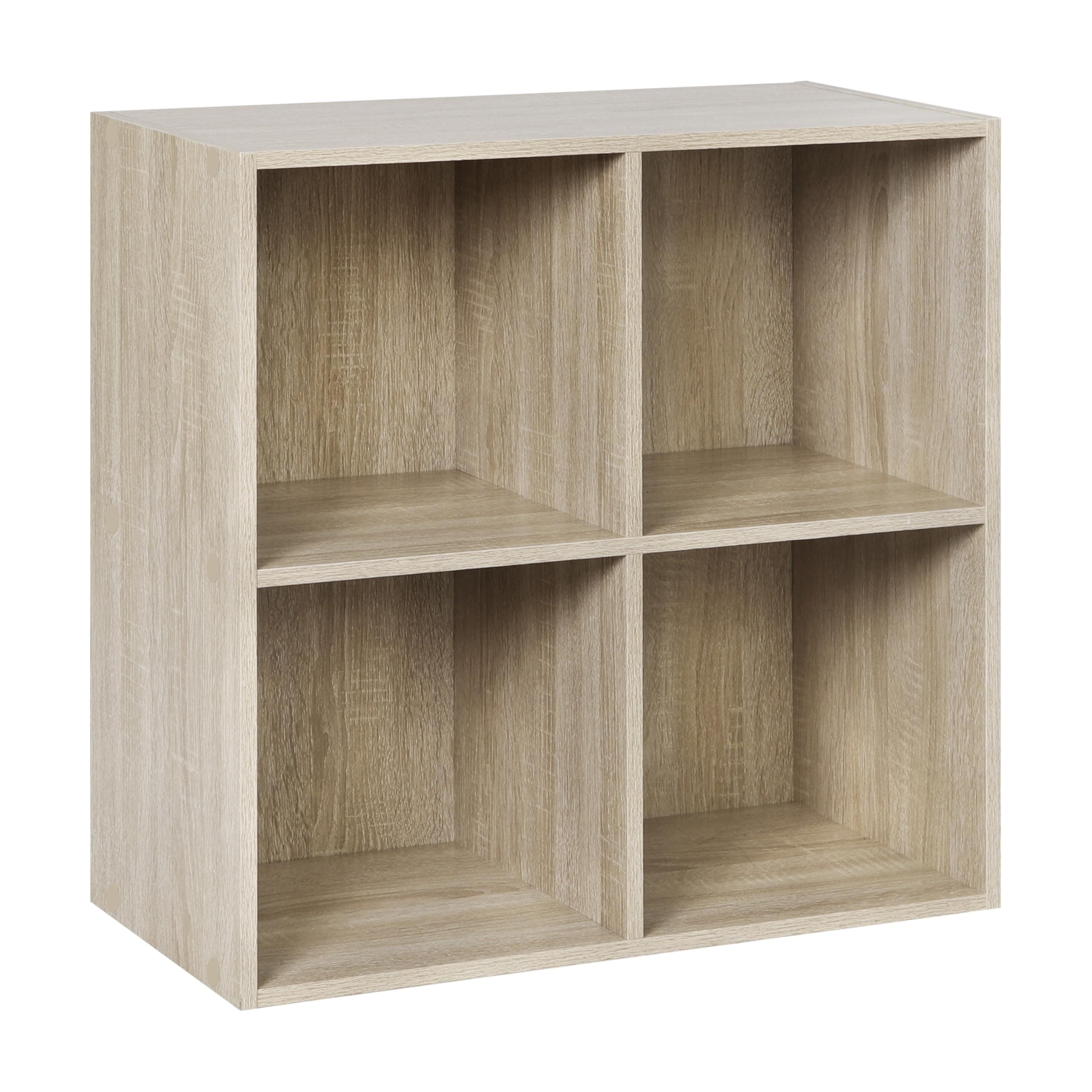 WOLTU Bücherregal Bücherschrank Standregal Würfelregal Aufbewahrungregal Raumteiler Büroregal Aktenschrank 4 Fächer 29x59,8x59,6 cm (BxHxL) SK002hei2