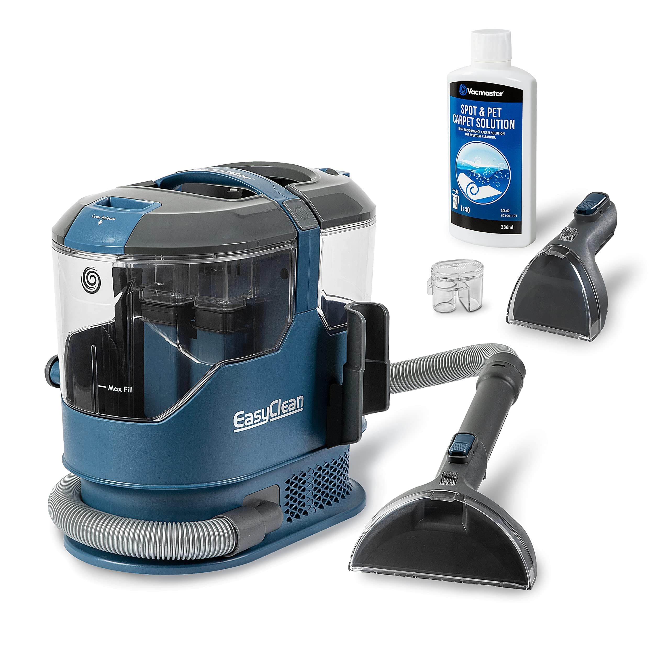 Vacmaster SCA0801 Aspirateur Nettoyeur de Tapis pour canapé, Tapis, Rembourrage, Voiture | Aspirateur Eau-Sec Forte Aspiration Lavage Eau décontamination | 800W