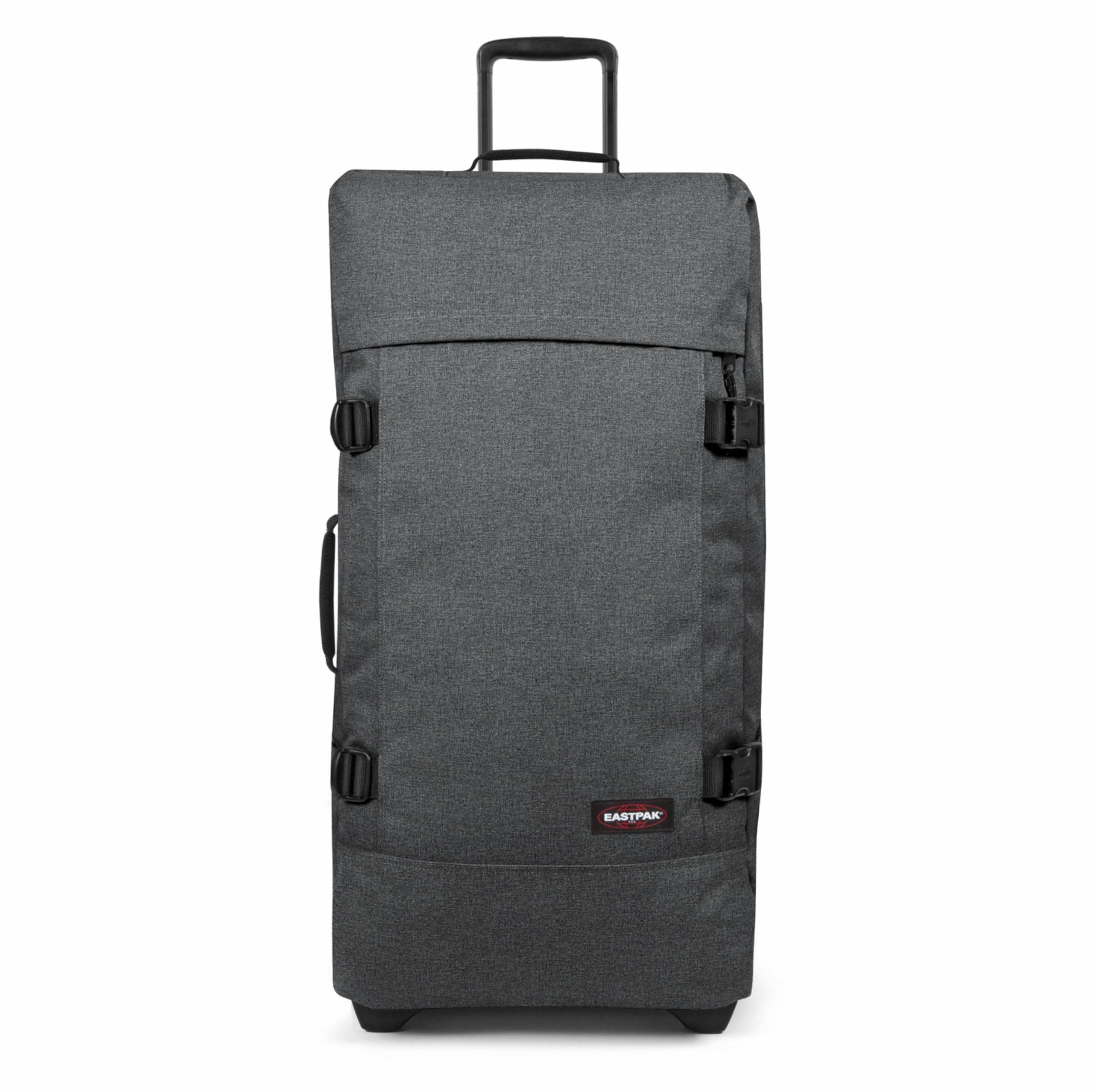 Eastpak Tranverz L Valise Grand Format 121L (79 x 40 x 33 cm), grande valise de voyage à roulettes, bagage résistant avec double compartiment, poignée télescopique & serrure TSA - BLACK DENIM
