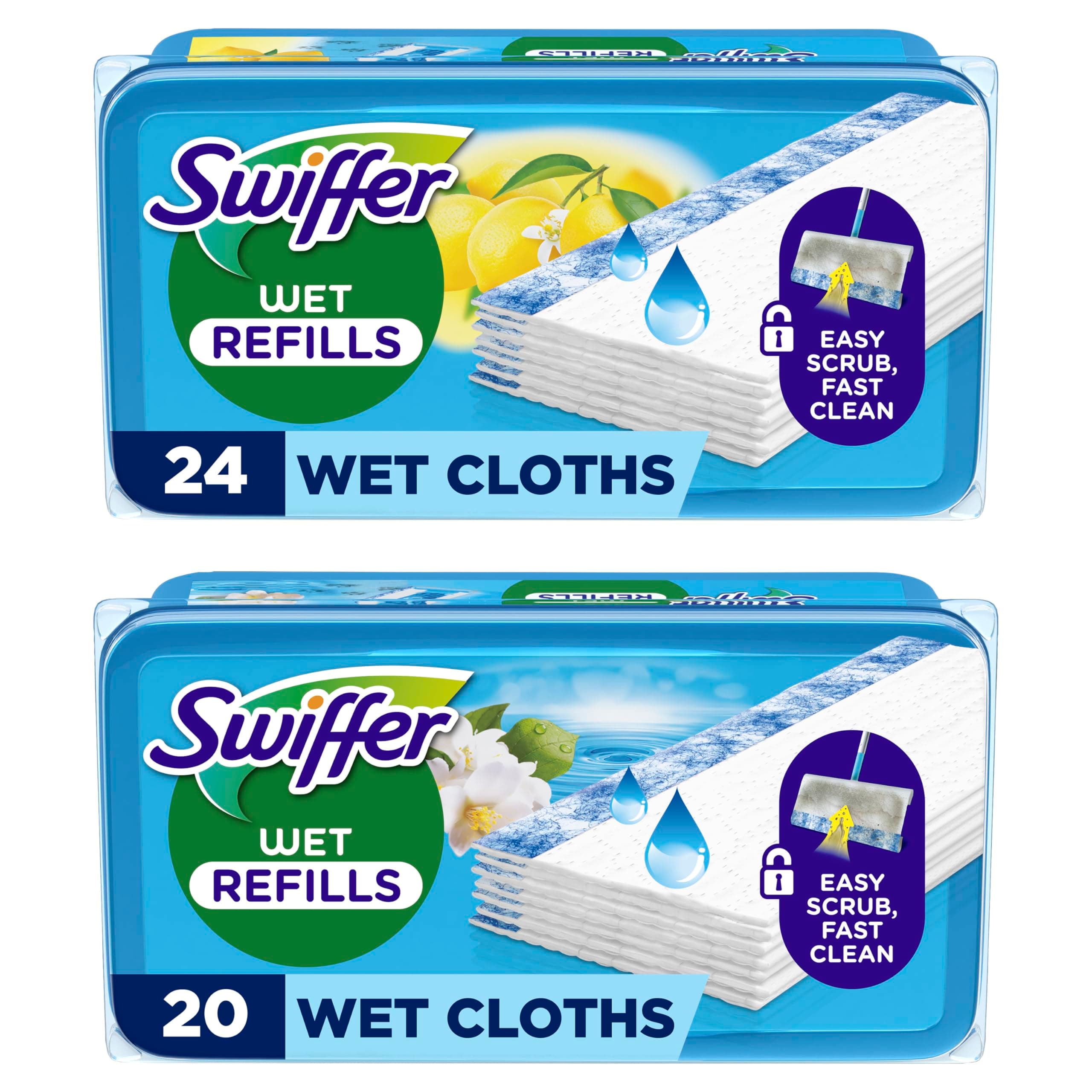 Swiffer Bodenwischer Nachfüllpackung, Feuchte Bodentücher mit Frischem Duft Wie Nach Dem Lüften, Für Eine Schnelle & Einfache Reinigung von Hartböden