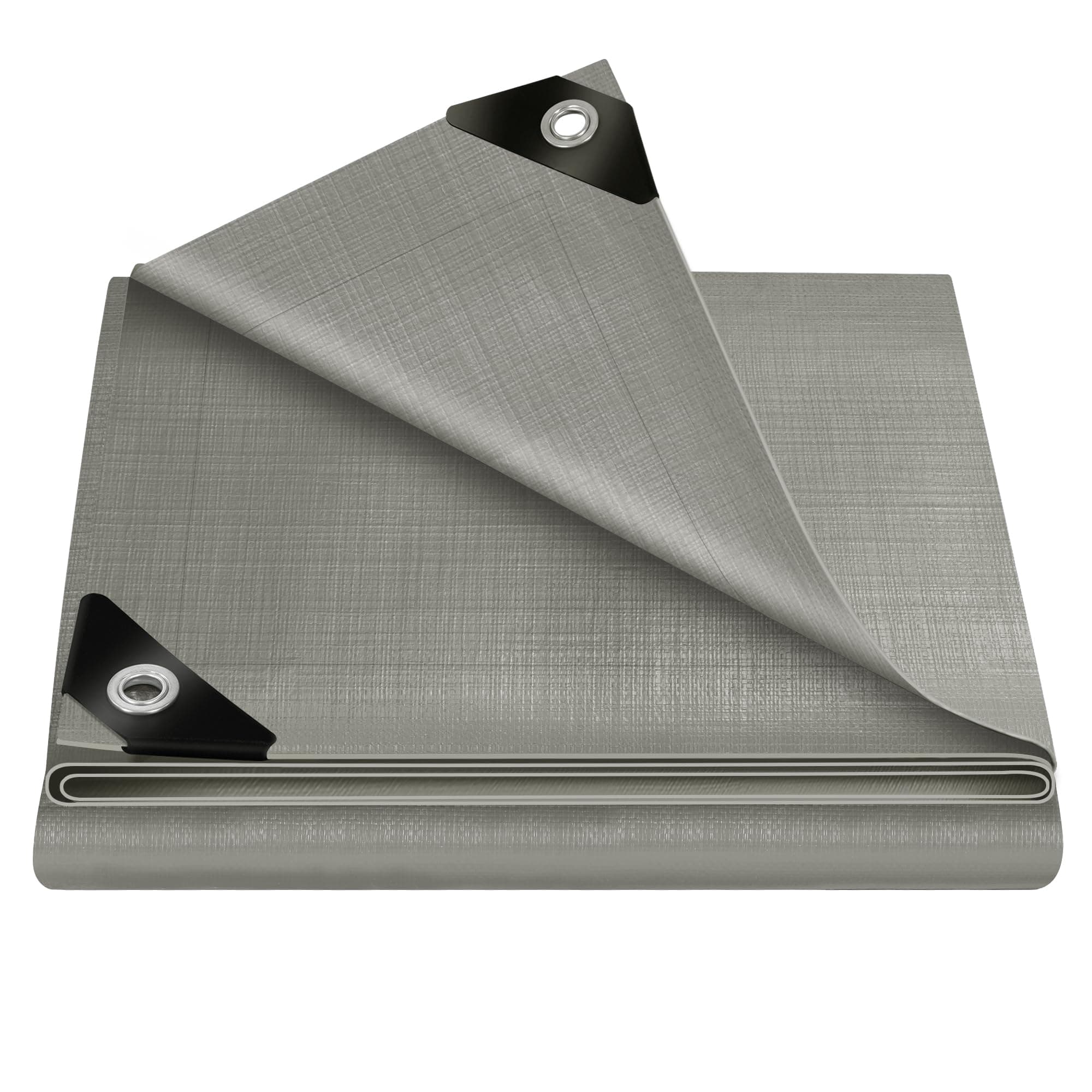 WOLTU Abdeckplane 3x3 m wasserdicht, 280 g/m² PE Schutzplane Gewebeplane mit Ösen, UV stabil reißfest LKW Plane, Mehrzweck Abdeckung für Gartenmöbel Holz Pool Trampolin Auto, Grau