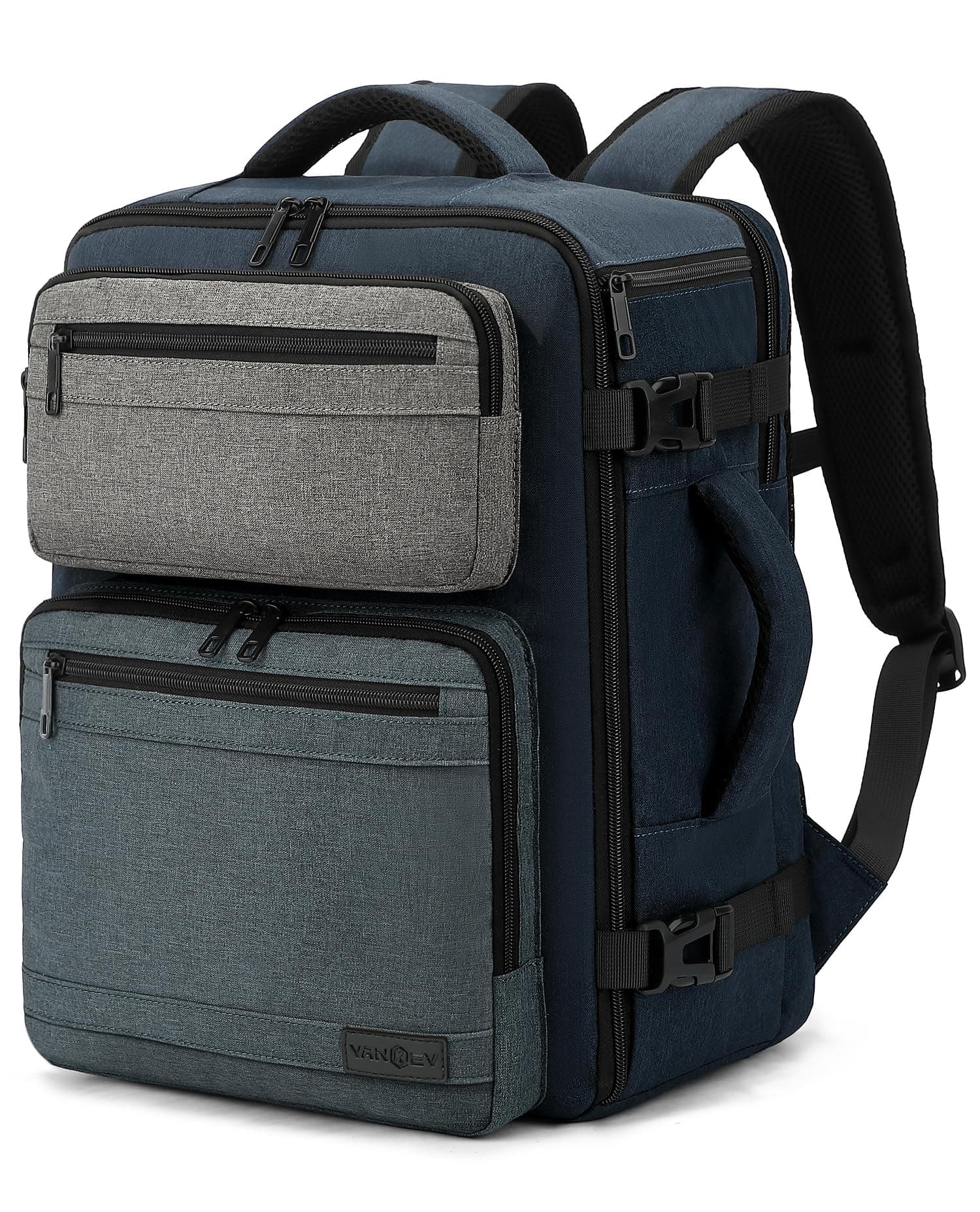 VANKEV Ryanair Easyjet Eurowings Wizz Air Zaino da Viaggio Aereo 40x30x20cm-24L, Bagaglio a Mano Per Viaggio Zaino per Laptop Adatto da 15,6 Pollici blu ardesia