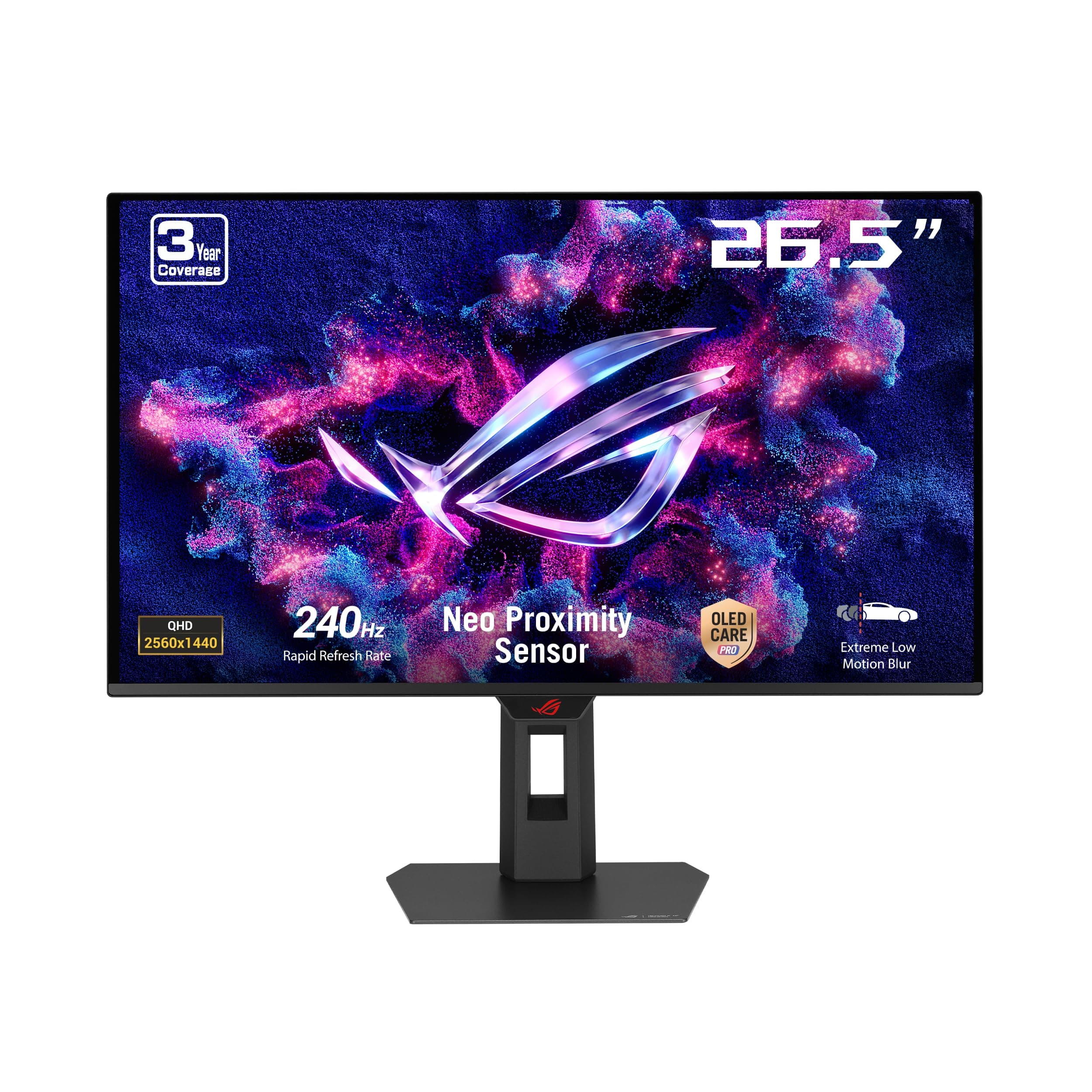 ASUS ROG Strix OLED XG27AQDMES Moniteur Gaming ― 27 Pouces (26,5 Pouces Visibles) 1440p QD-OLED, 240 Hz, 0,03 ms, capteur de proximité Neo, OLED Care Pro, ELMB, Compatible G-Sync