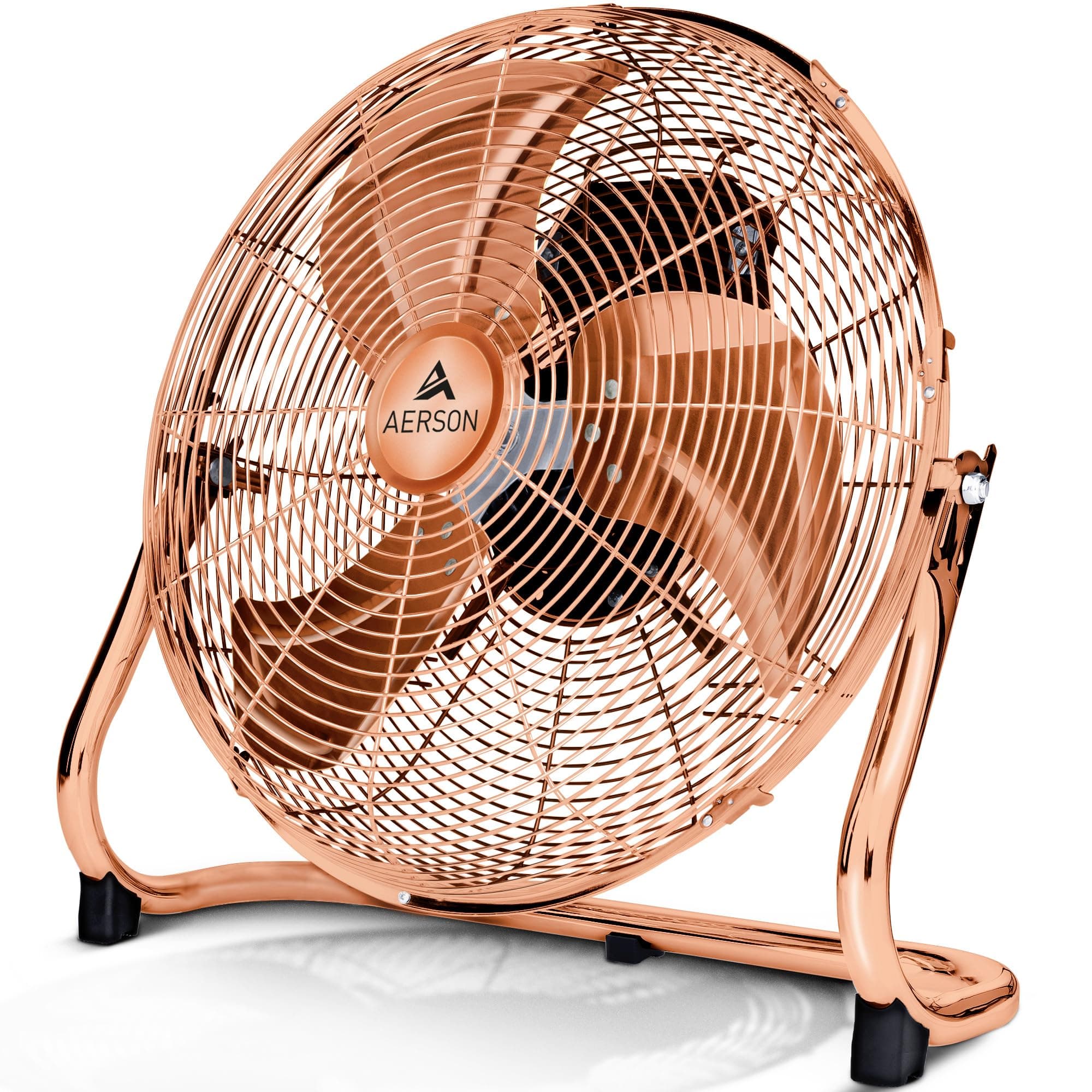 TRESKO AERSON Ventilateur de Sol 40 cm | Ventilateur sur Pied 75W | avec 3 niveaux de puissance | Débit d'air élevé | Construction robuste en métal | Inclinable à 110 degrés