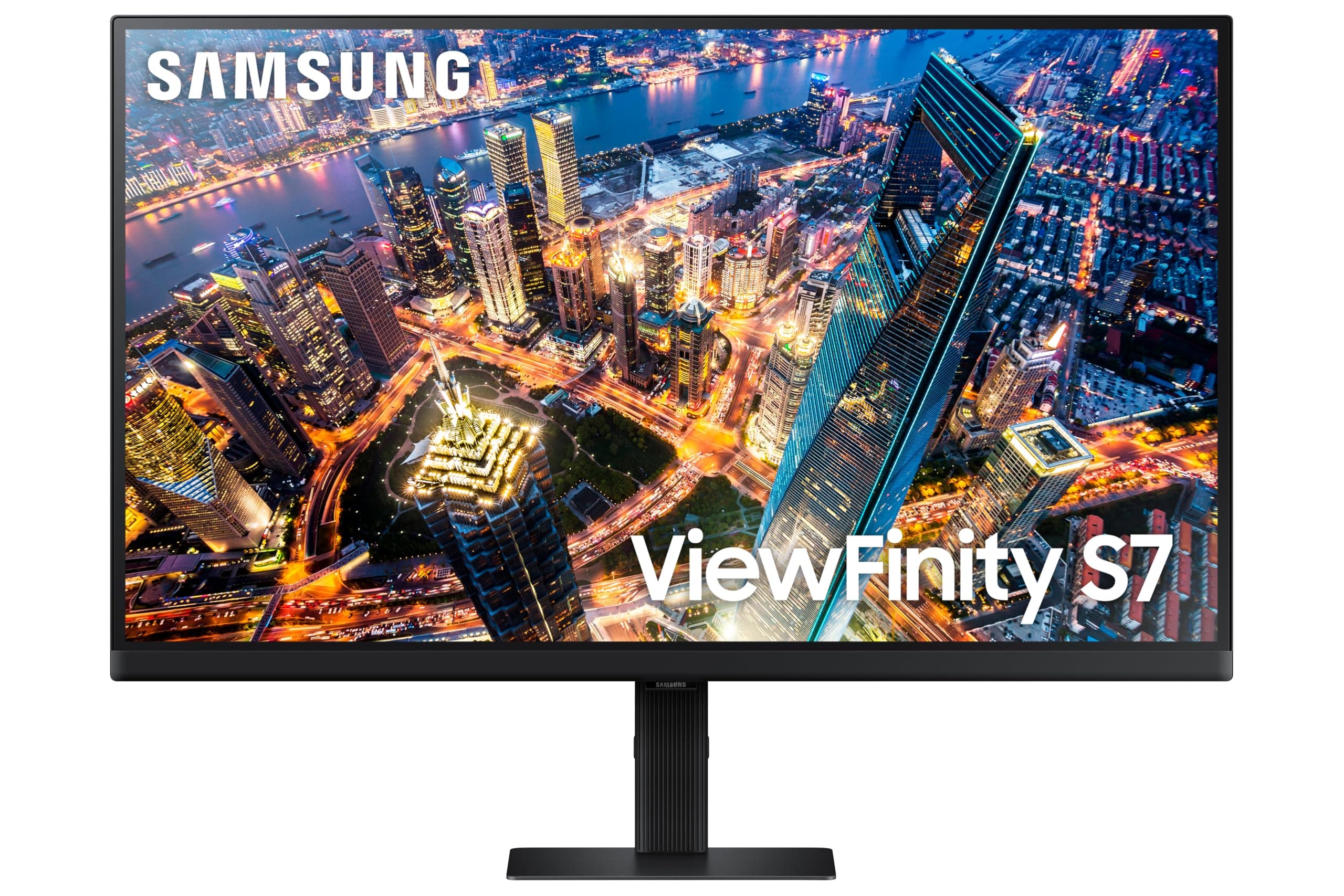 Samsung Monitor ViewFinity S7 (S27D702), Flat, 27'', 3840x2160 (UHD 4K), HDR10, 60Hz, 5ms, HDMI, Display Port, Ingresso Audio, PIP, PBP, Easy Setup Stand