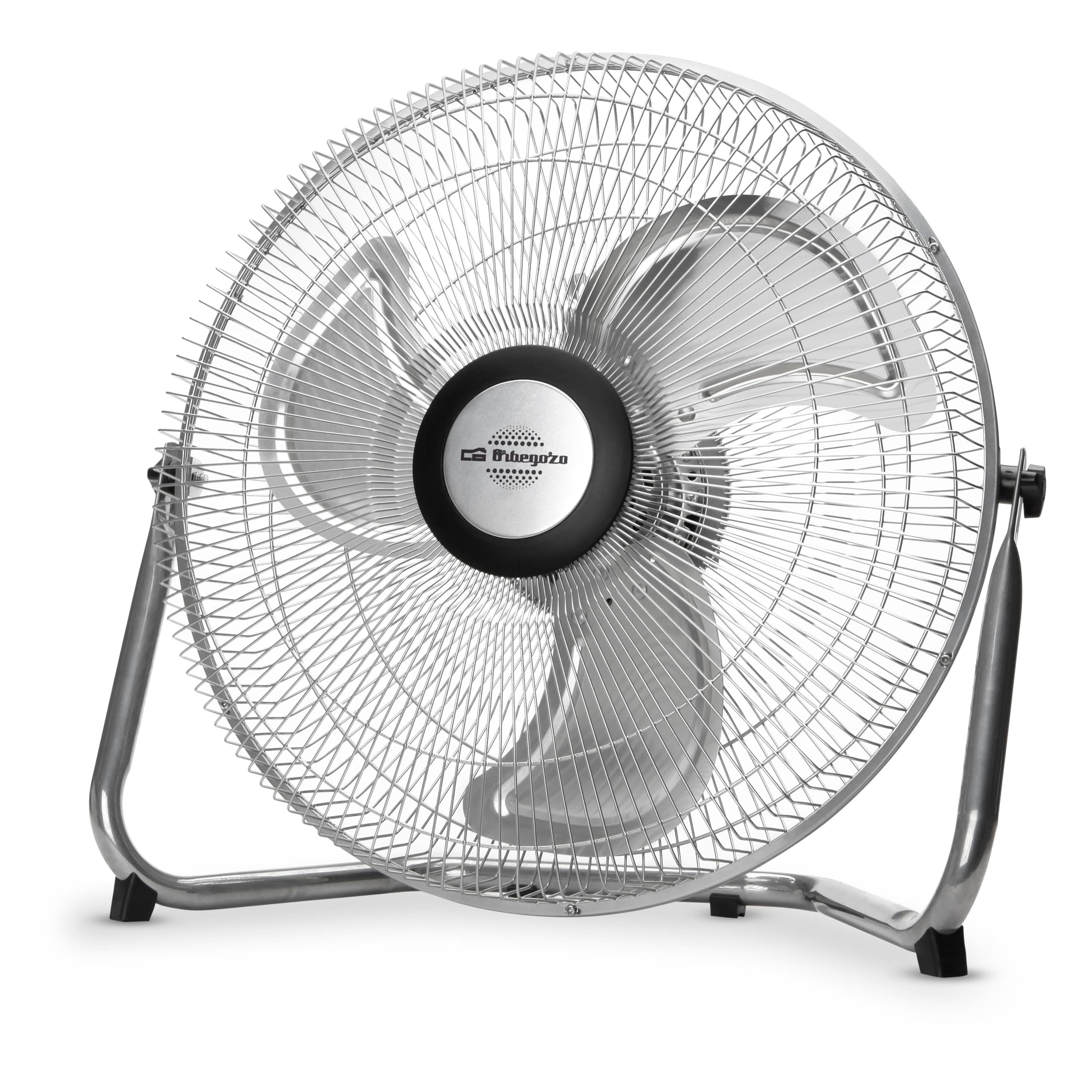 Orbegozo PW 1240 - Ventilateur industriel Power Fan, inclinaison réglable, pales métalliques de 40 cm, 3 vitesses de ventilation, poignée de transport, 80 W