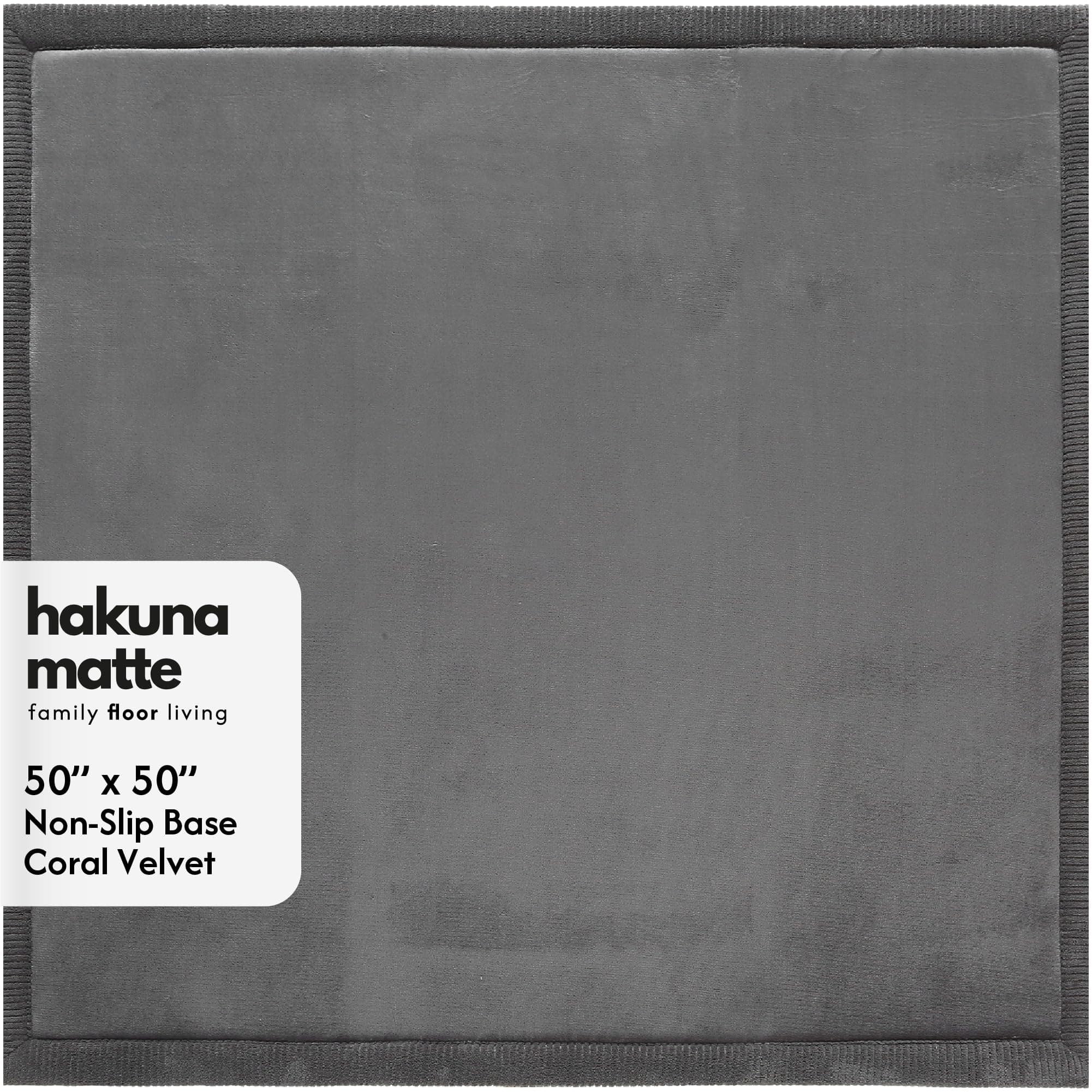 Hakuna Matte Tapis de Jeu Cloud - Gris foncé 127 x 127 cm | Mousse Haute Densité Premium – Antidérapant pour Bébé