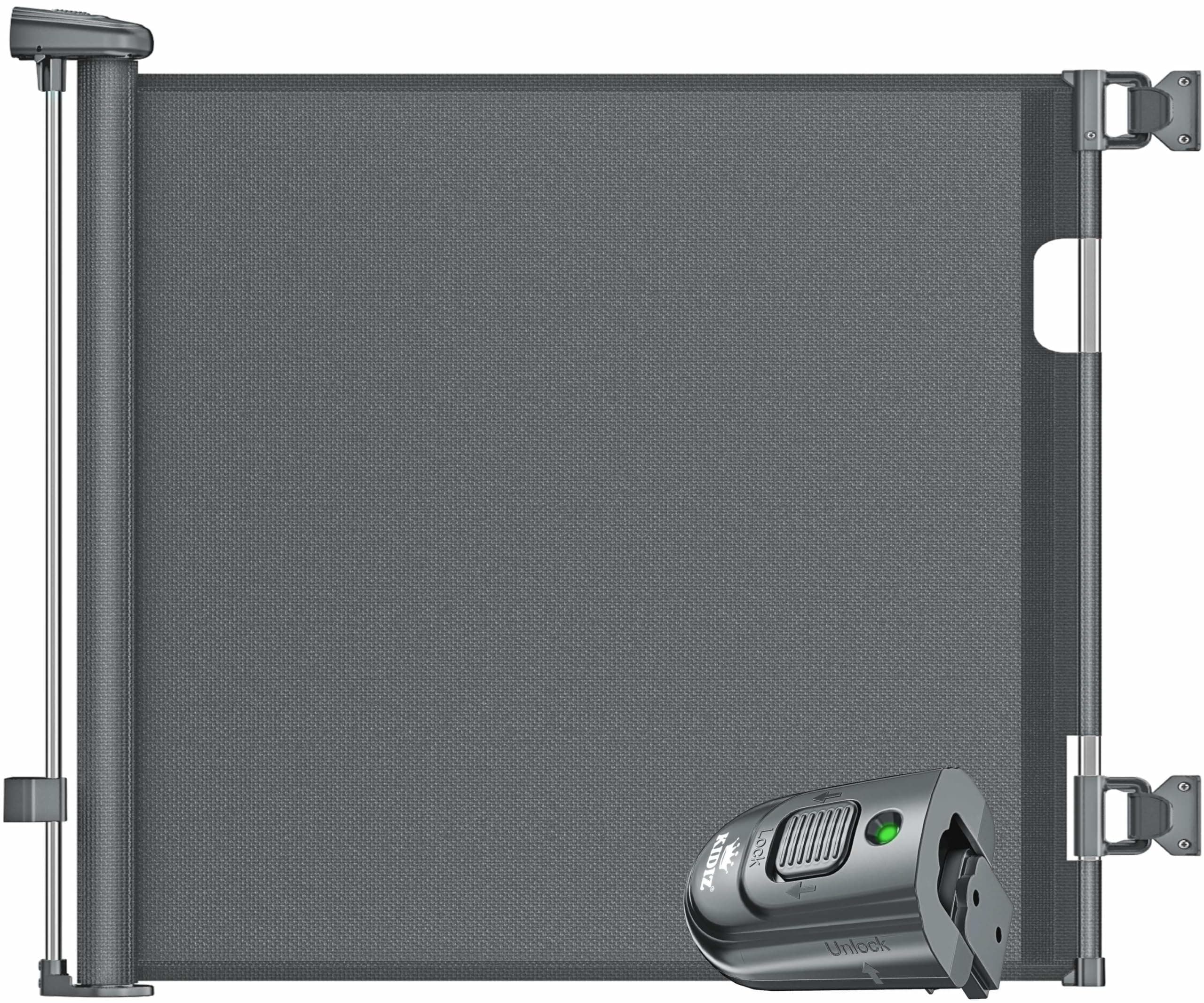 KIDIZ Griglia di protezione per scale e porte, allungabile, 0-140 cm, sicura per bambini, per neonati e animali domestici, griglia di protezione per scale e porte, griglia di chiusura con ancoraggio a