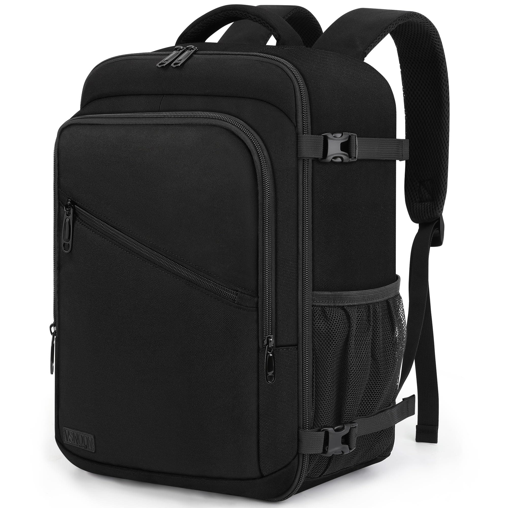 Zaino Ryanair 40x30x20, 25L Bagaglio a Mano Aereo Zaino da Viaggio per Donna Uomo, Impermeabile Zaino per 15.6 pc Travel Bag Compatto Leggero per Eurowings, Wizz Air, ITA Airways, Easyjet, Nero