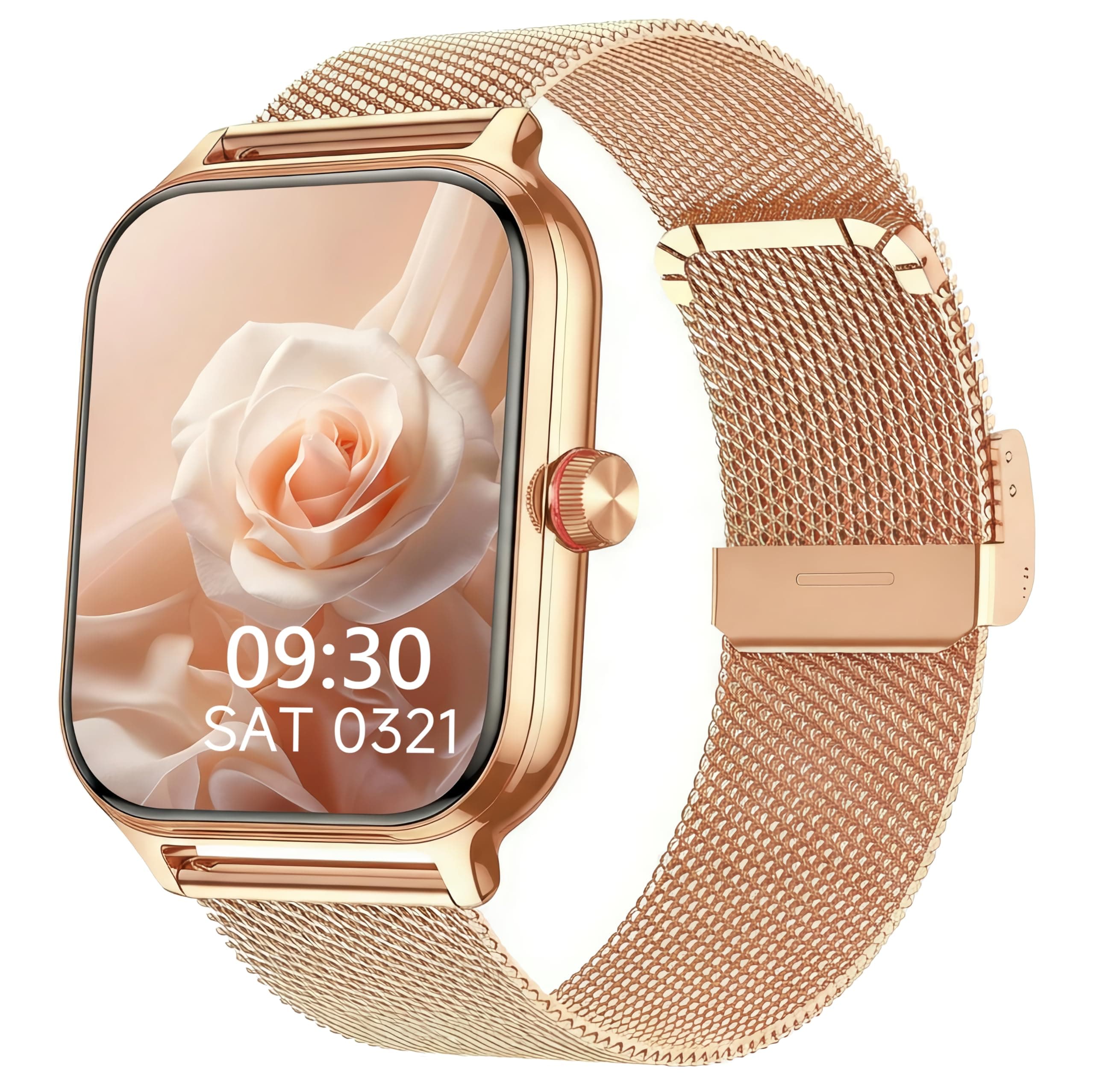 LODIMEKE Smartwatch Uomo Donna Chiamate Pressione Sanguigna Frequenza Cardiaca Sonno, 1.96'' AI Orologio 100+ Modalità Sportive, IP67 Impermeabile Contapassi Sveglia Calcolatrice iOS Android