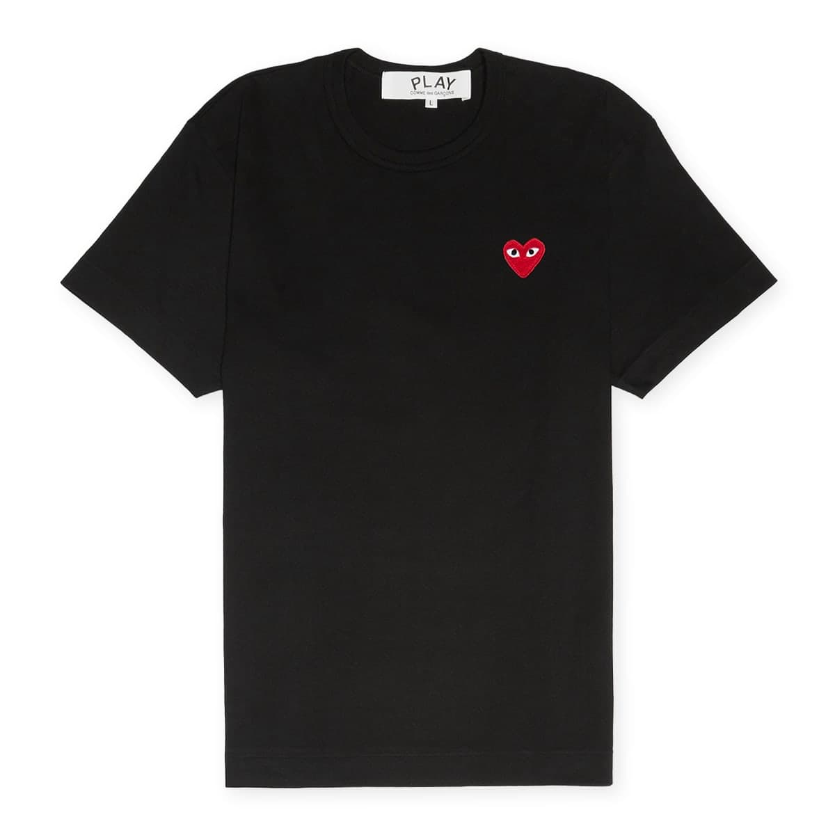 Small Red Heart T-Shirt Black