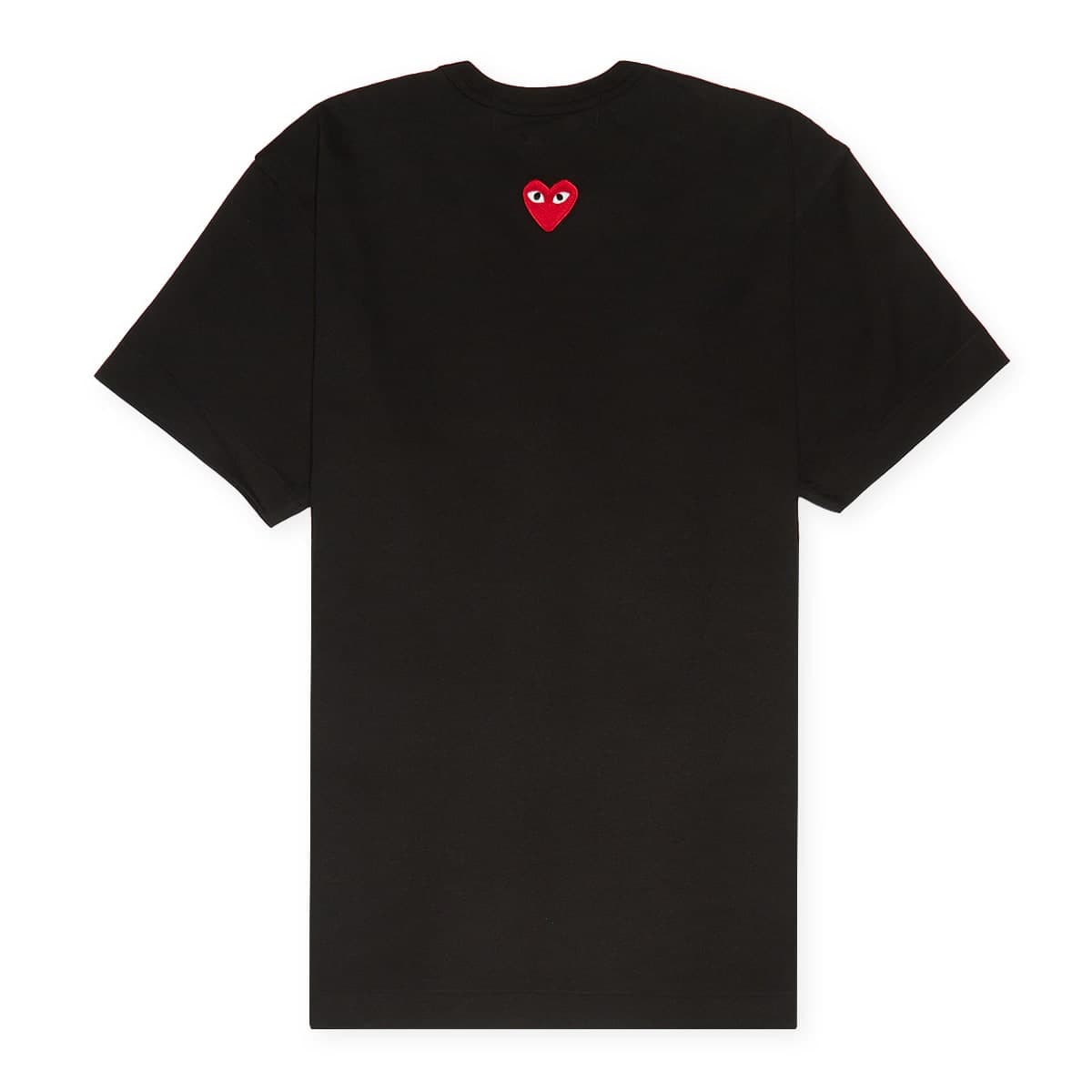 Small Red Heart Neck T-Shirt Black