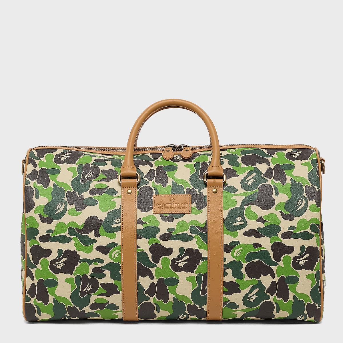 ABC Camo PU Ostrich Boston Bag M