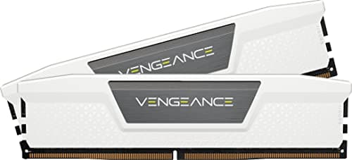 CORSAIR Vengeance DDR5 RAM 32GB (2x16GB) hasta 6400MHz CL36-48-48-104 1.35V AMD Expo Intel XMP 3.0 Memoria de Ordenador de Sobremesa – Blanco (CMK32GX5M2B6400Z36W)