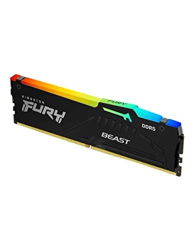 Kingston FURY Beast Schwarz RGB 8GB 5600MT/s DDR5 CL40 DIMM Desktop Gaming Speicher Einzelnes Modul - KF556C40BBA-8